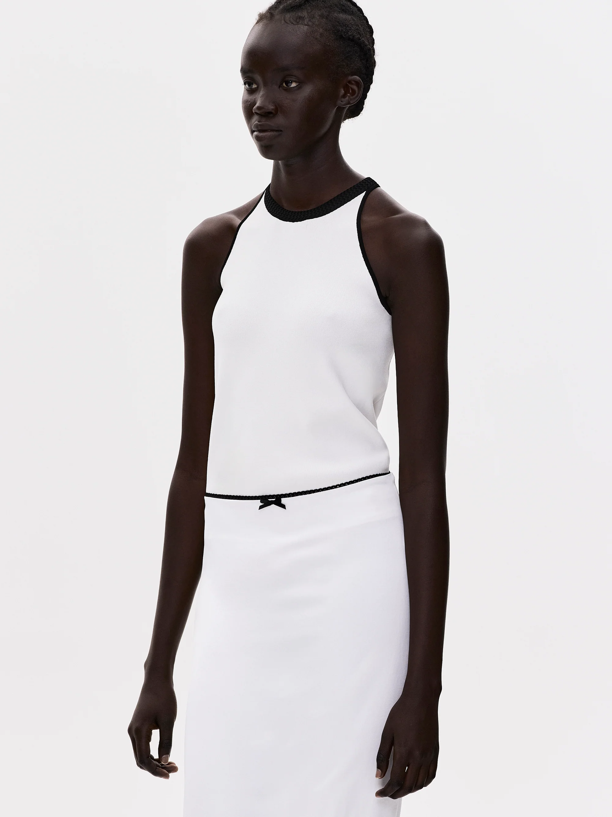 Compact Knit Tank, White - Image 2