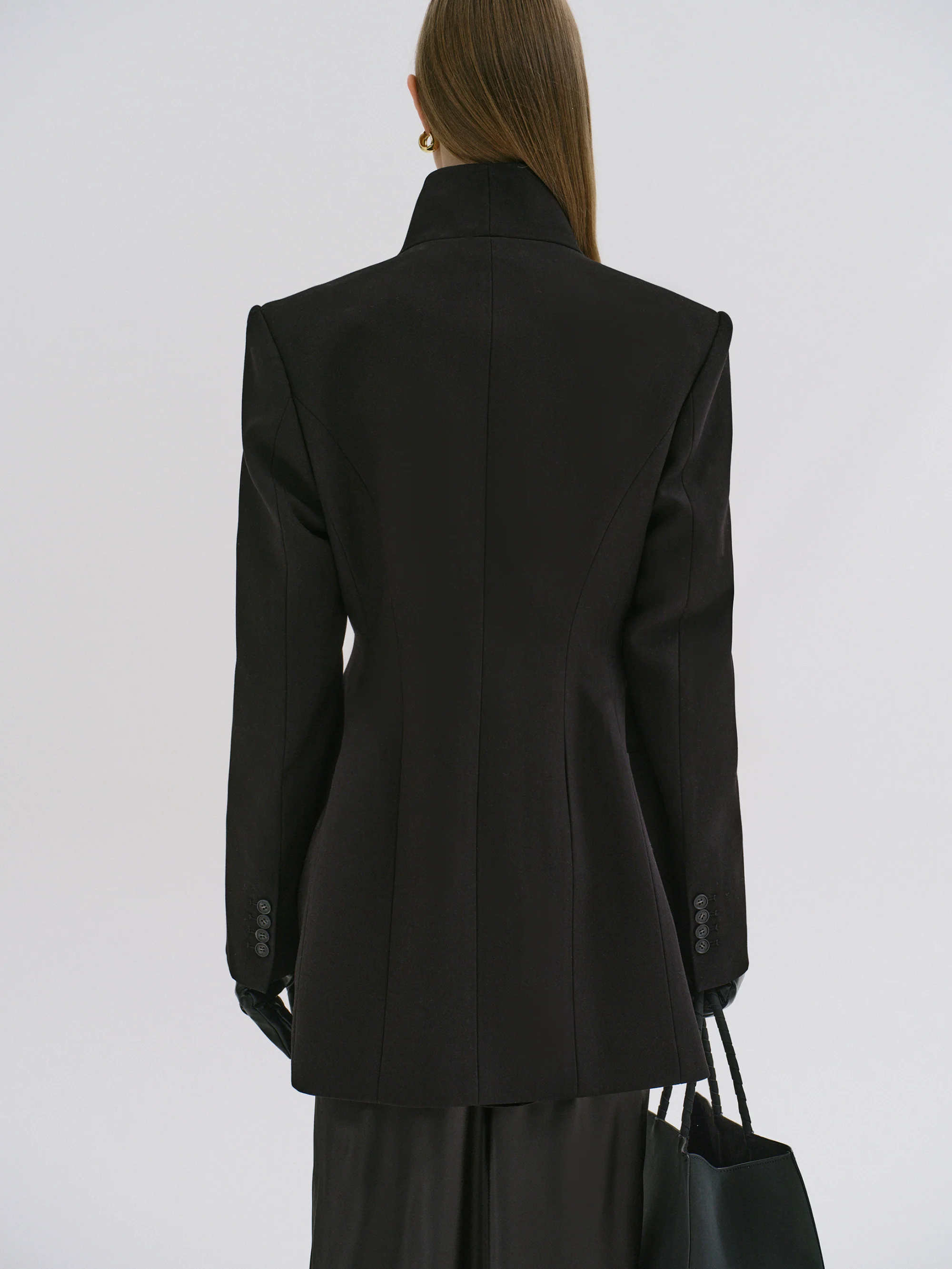 Corrin Wrap Blazer, Black - Image 4