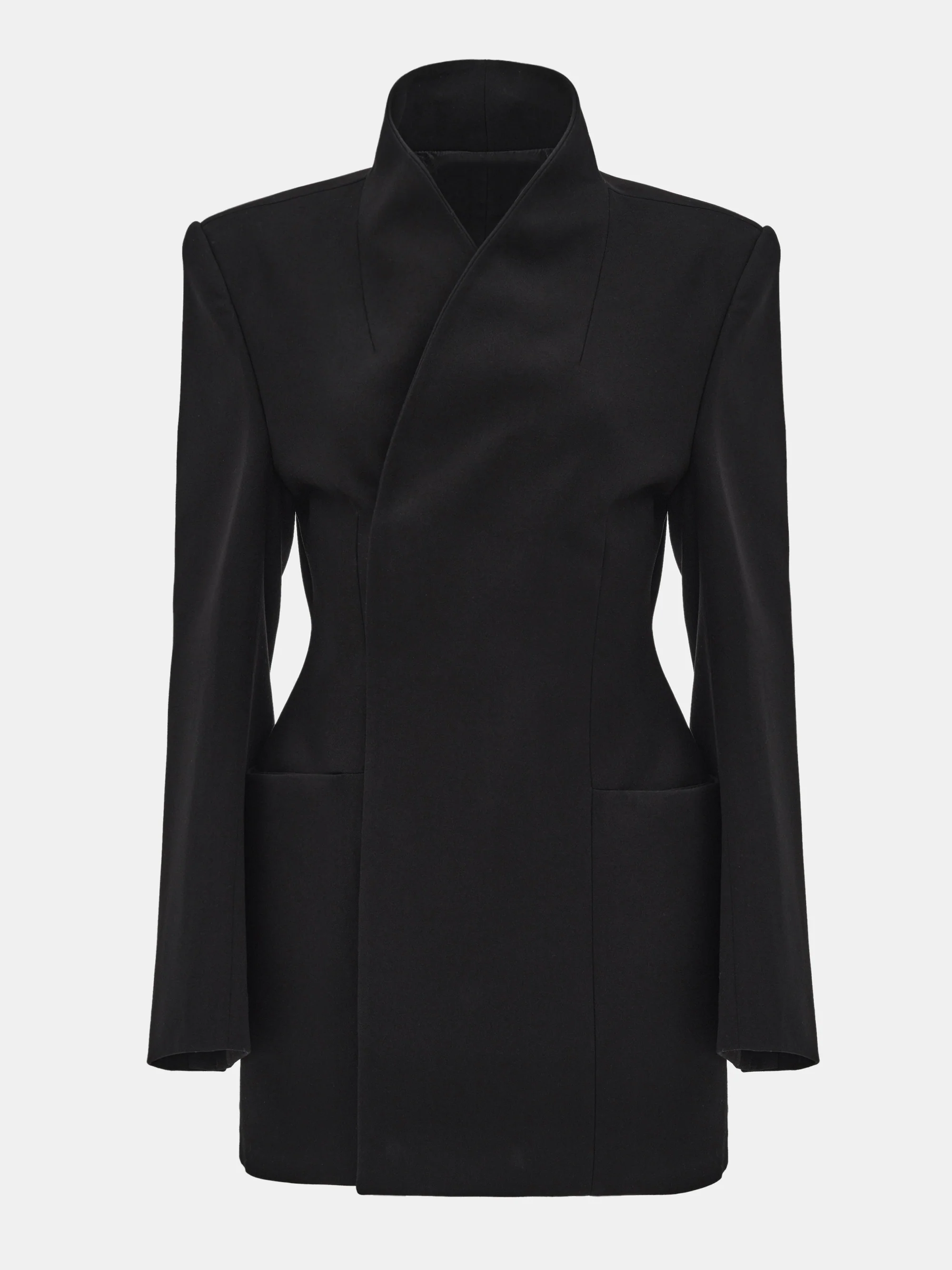 Corrin Wrap Blazer, Black - Image 5