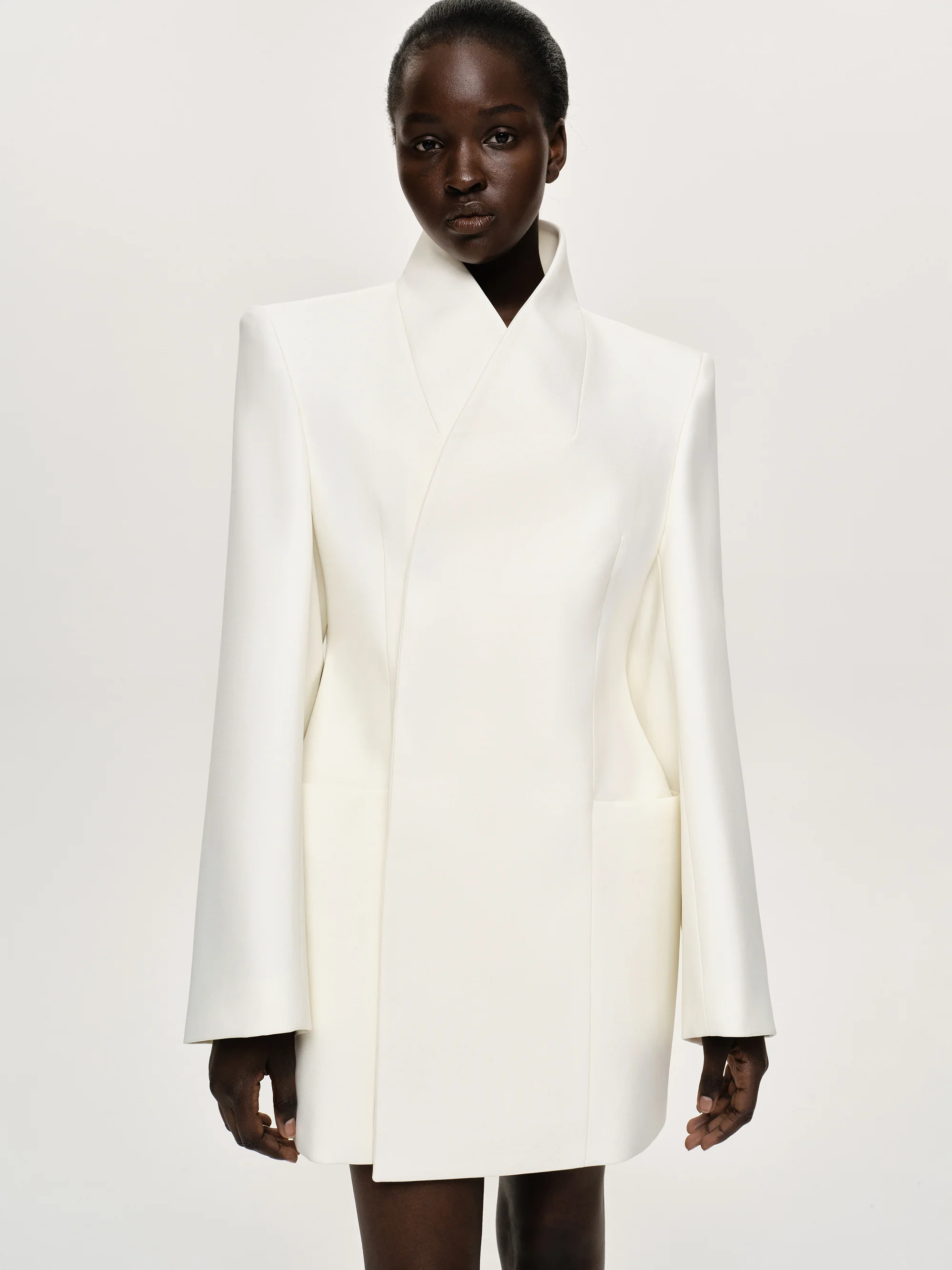 Corrin Wrap Blazer, Cream - Image 3