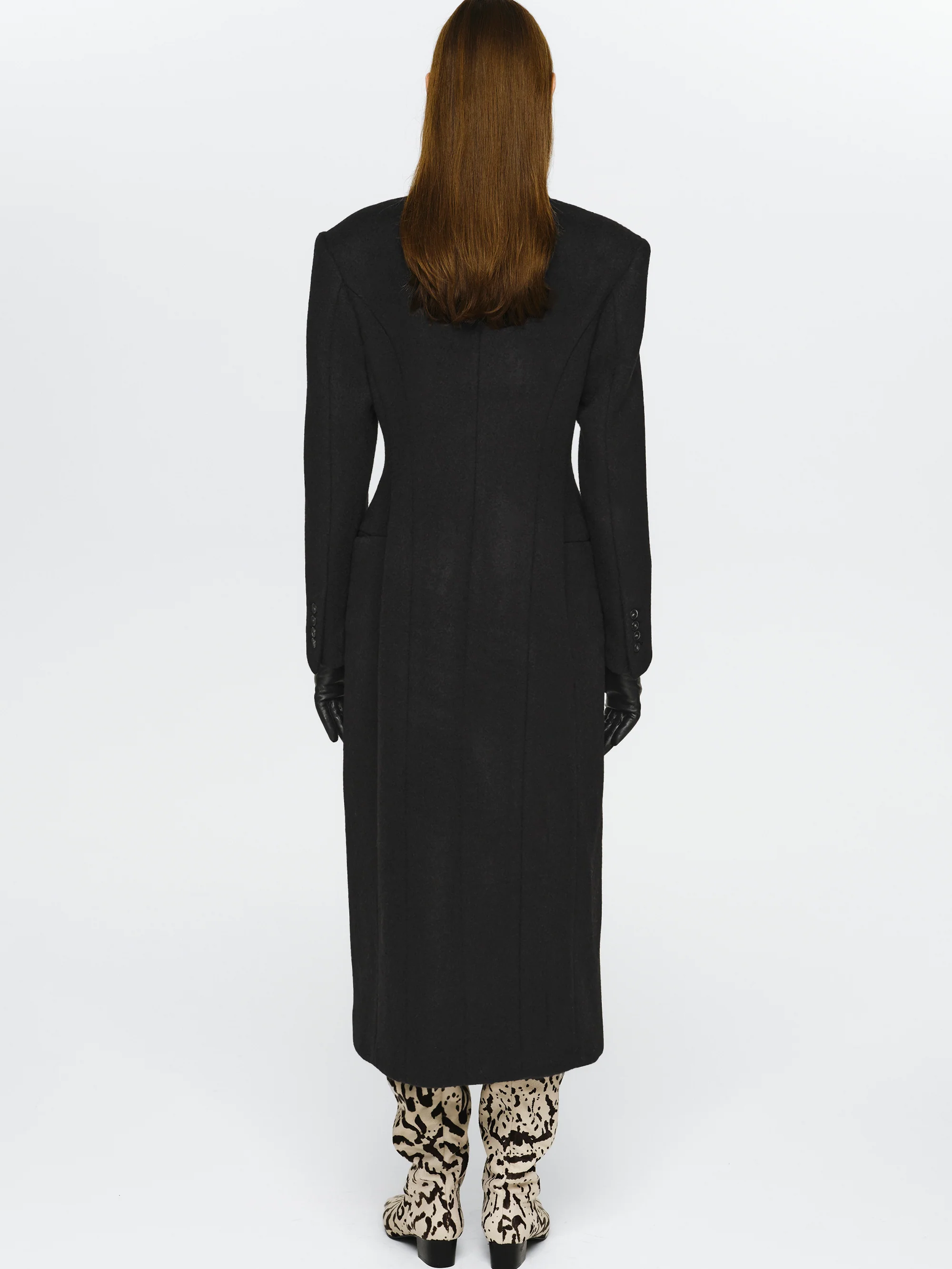 Corrin Wrap Coat, Black - Image 4