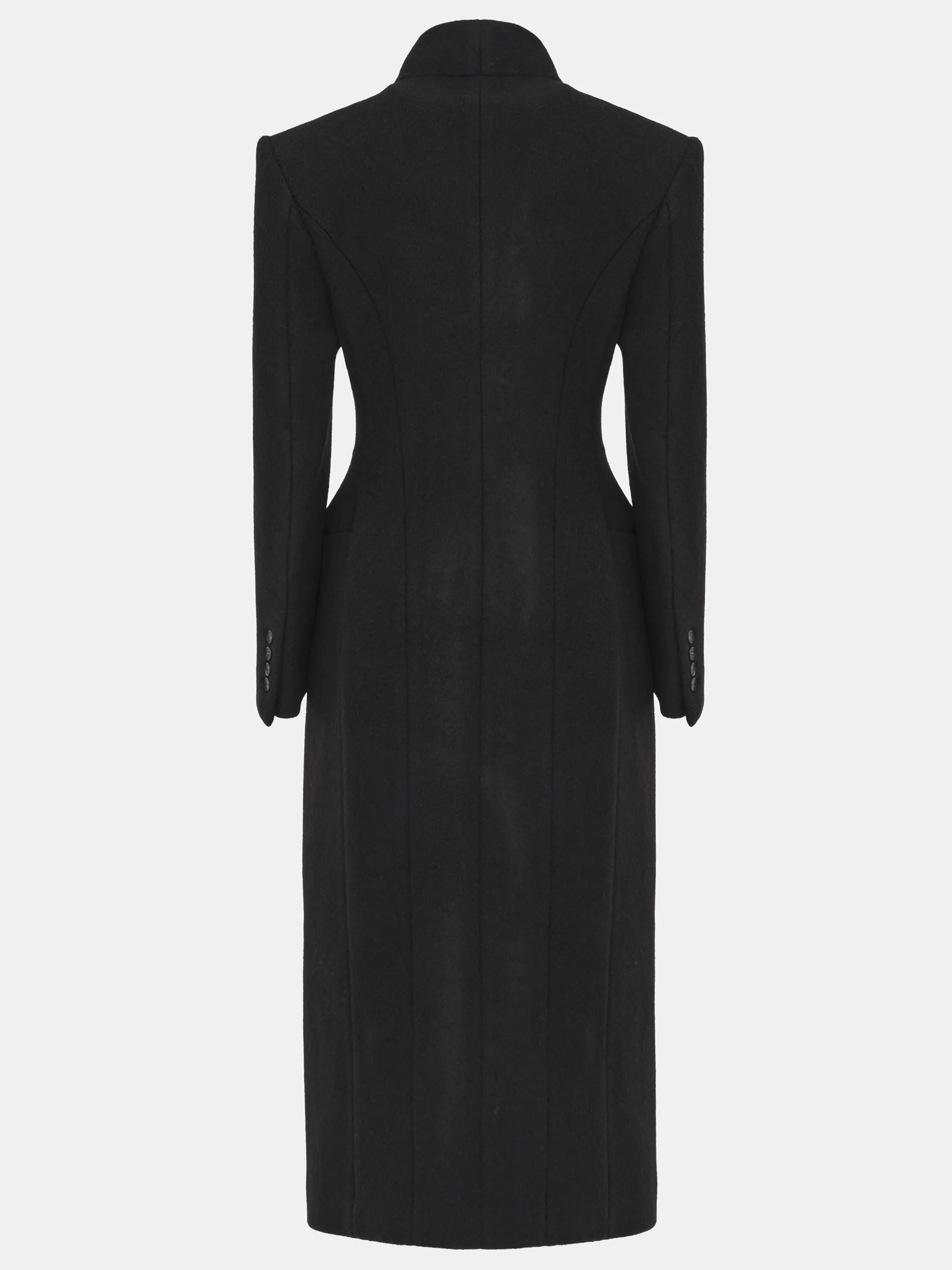 Corrin Wrap Coat, Black - Image 6