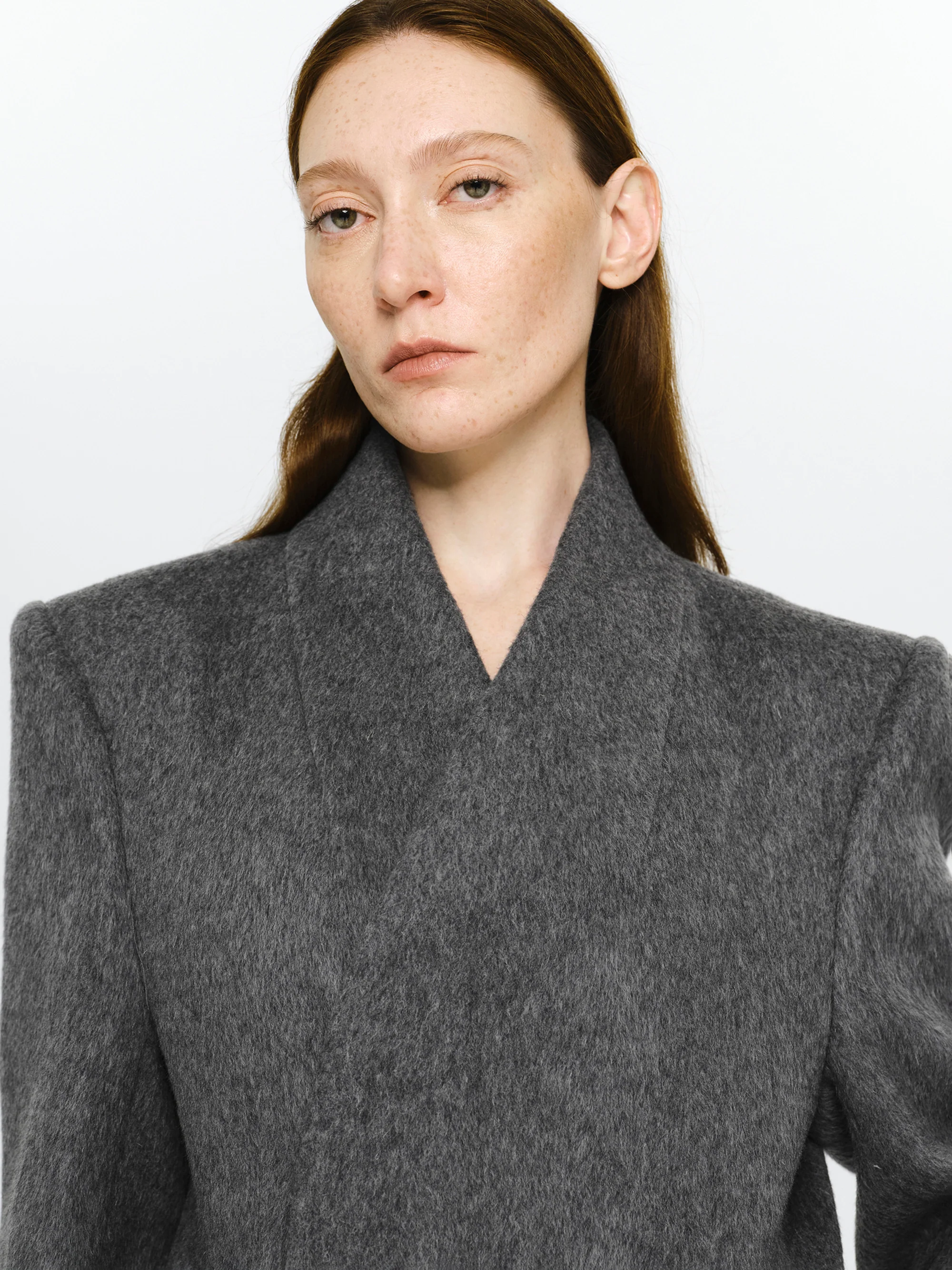 Corrin Wrap Coat, Charcoal - Image 2