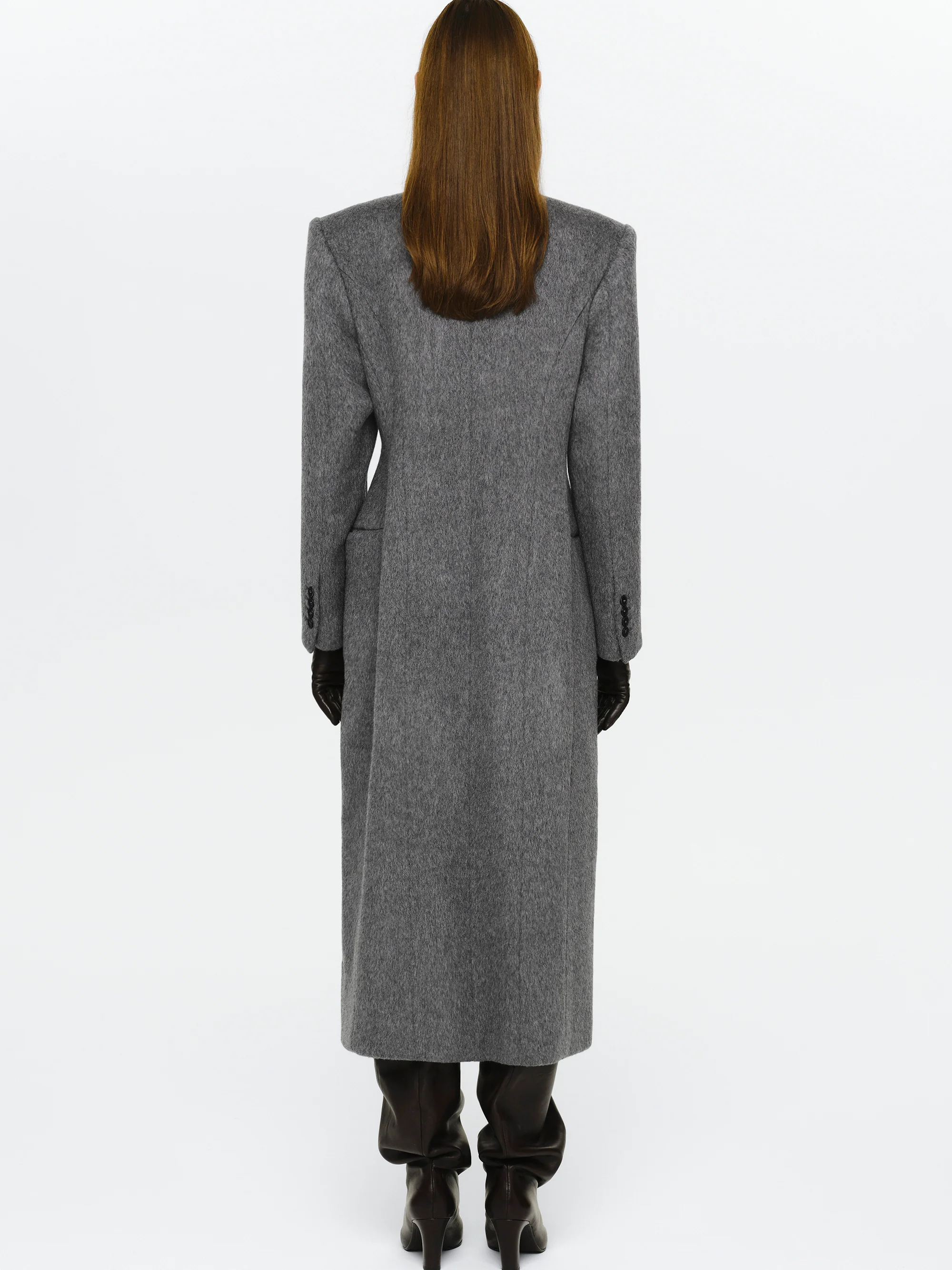 Corrin Wrap Coat, Charcoal - Image 4
