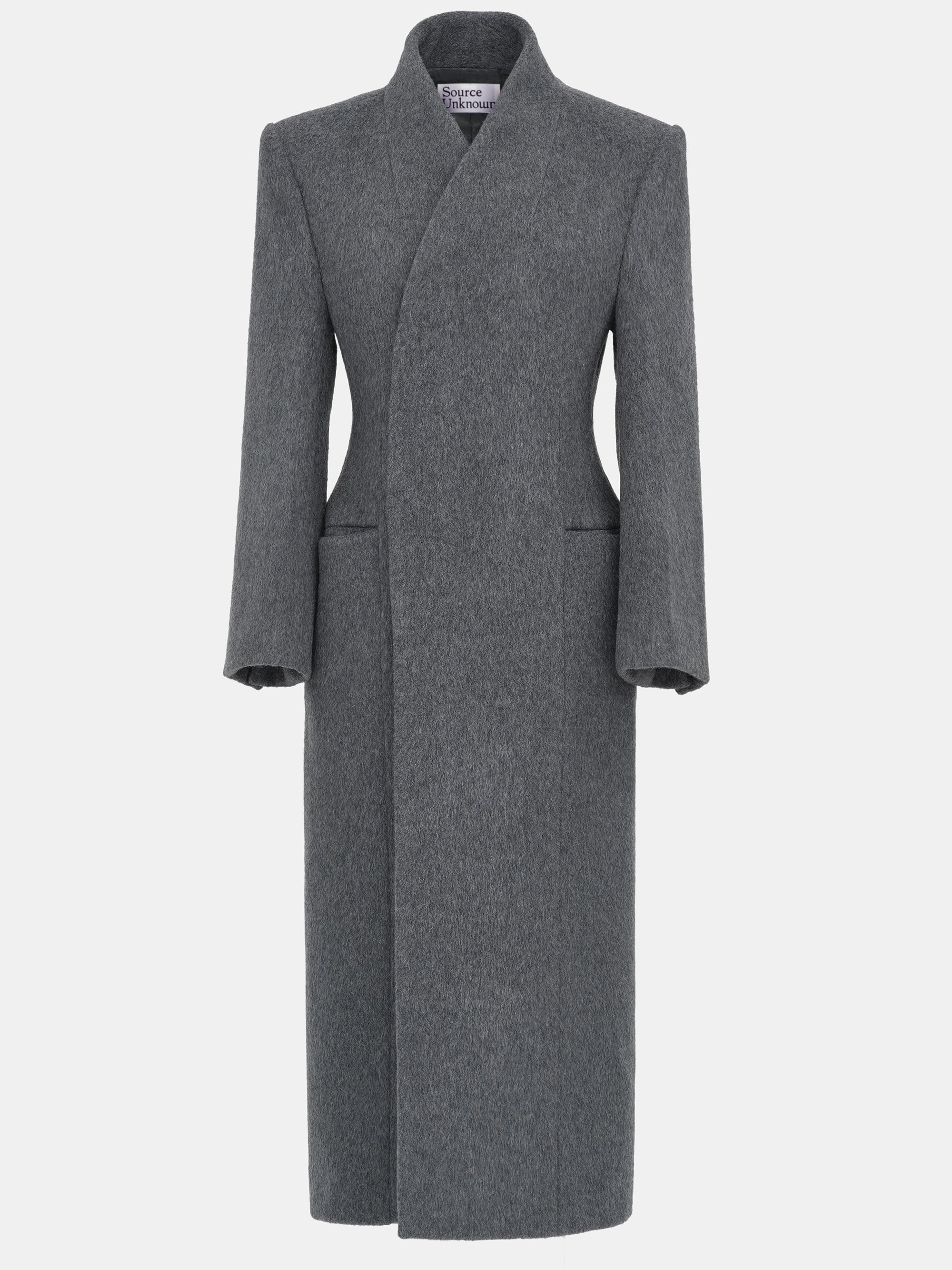 Corrin Wrap Coat, Charcoal - Image 5