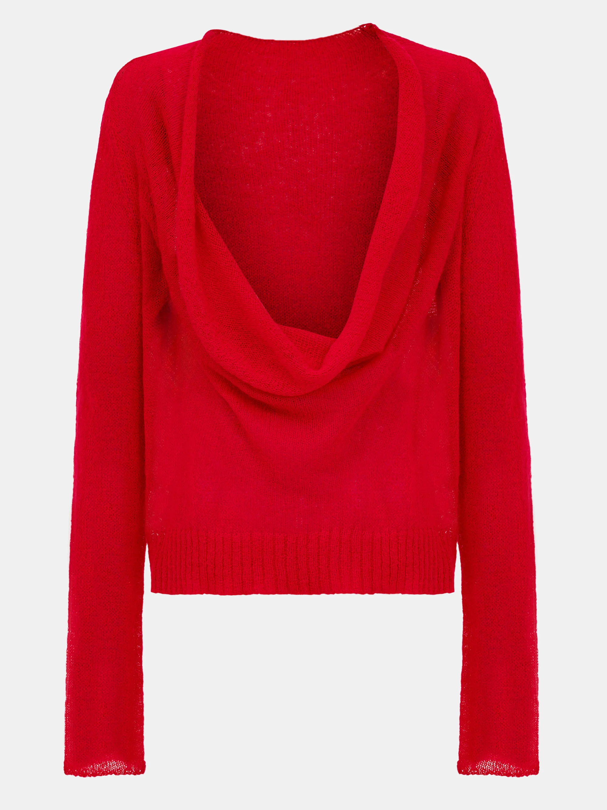 Cowl-Neck Jumper, Red
