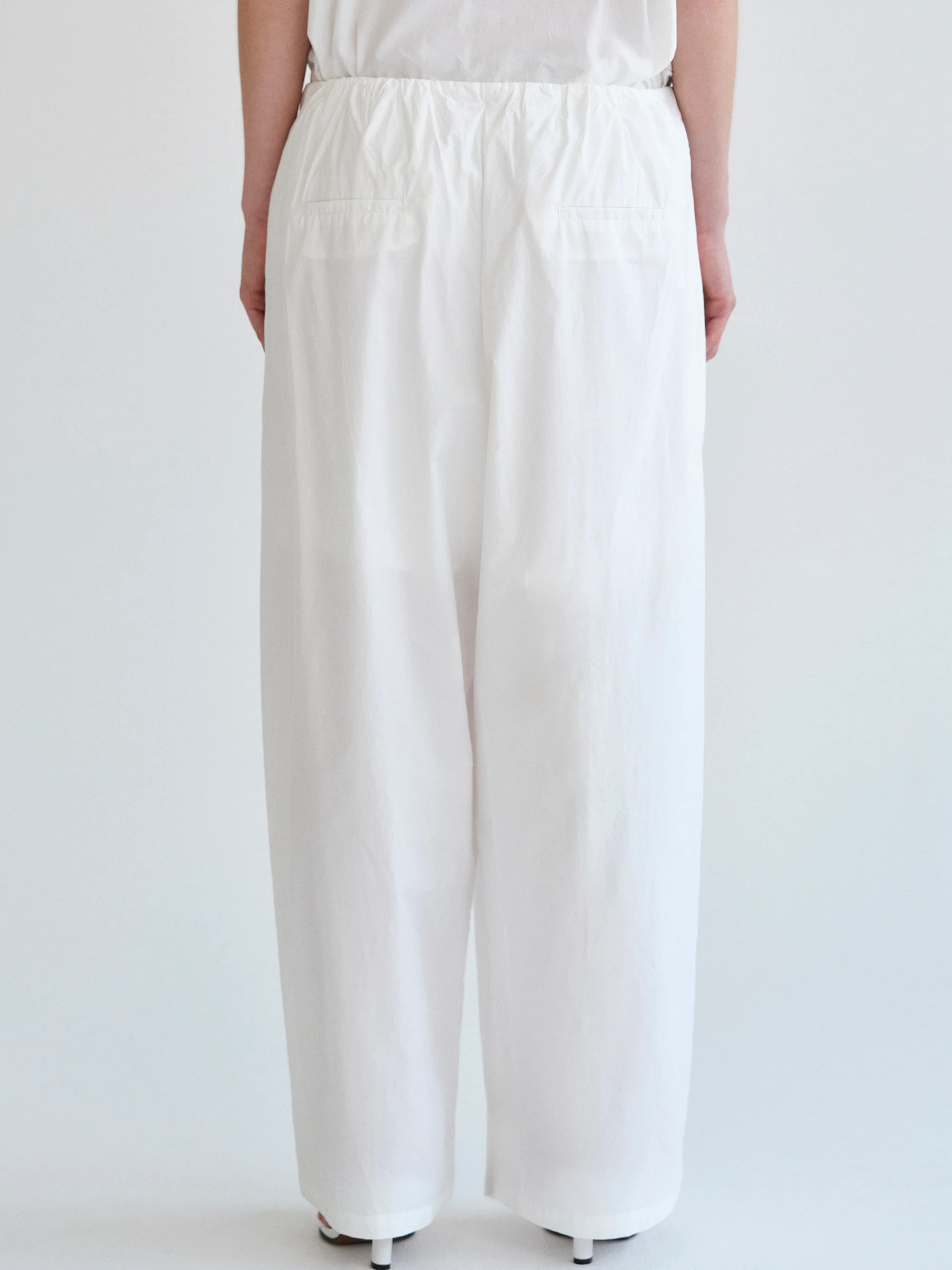 Crisp Poplin Pants, White - Image 5