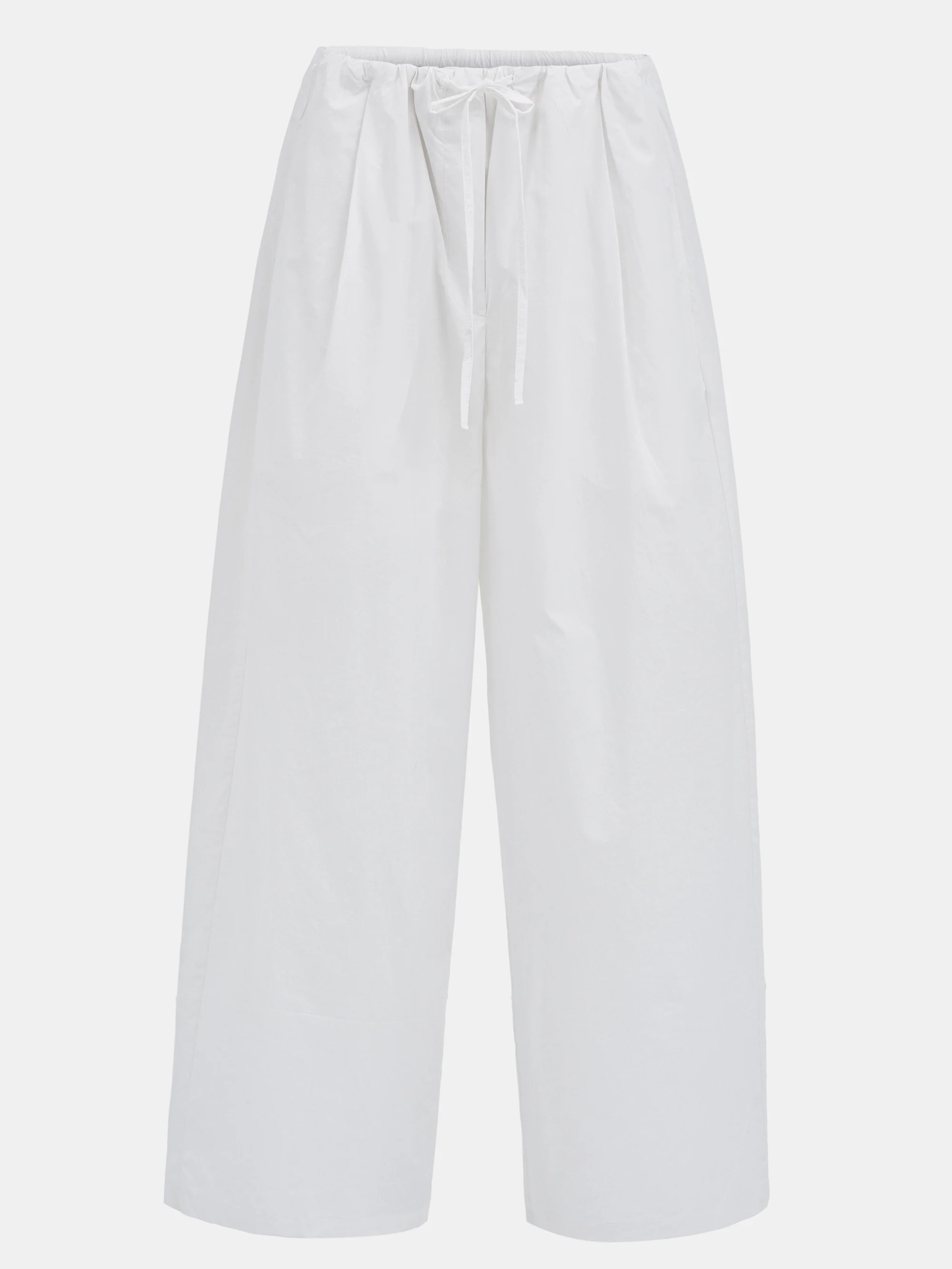 Crisp Poplin Pants, White - Image 6