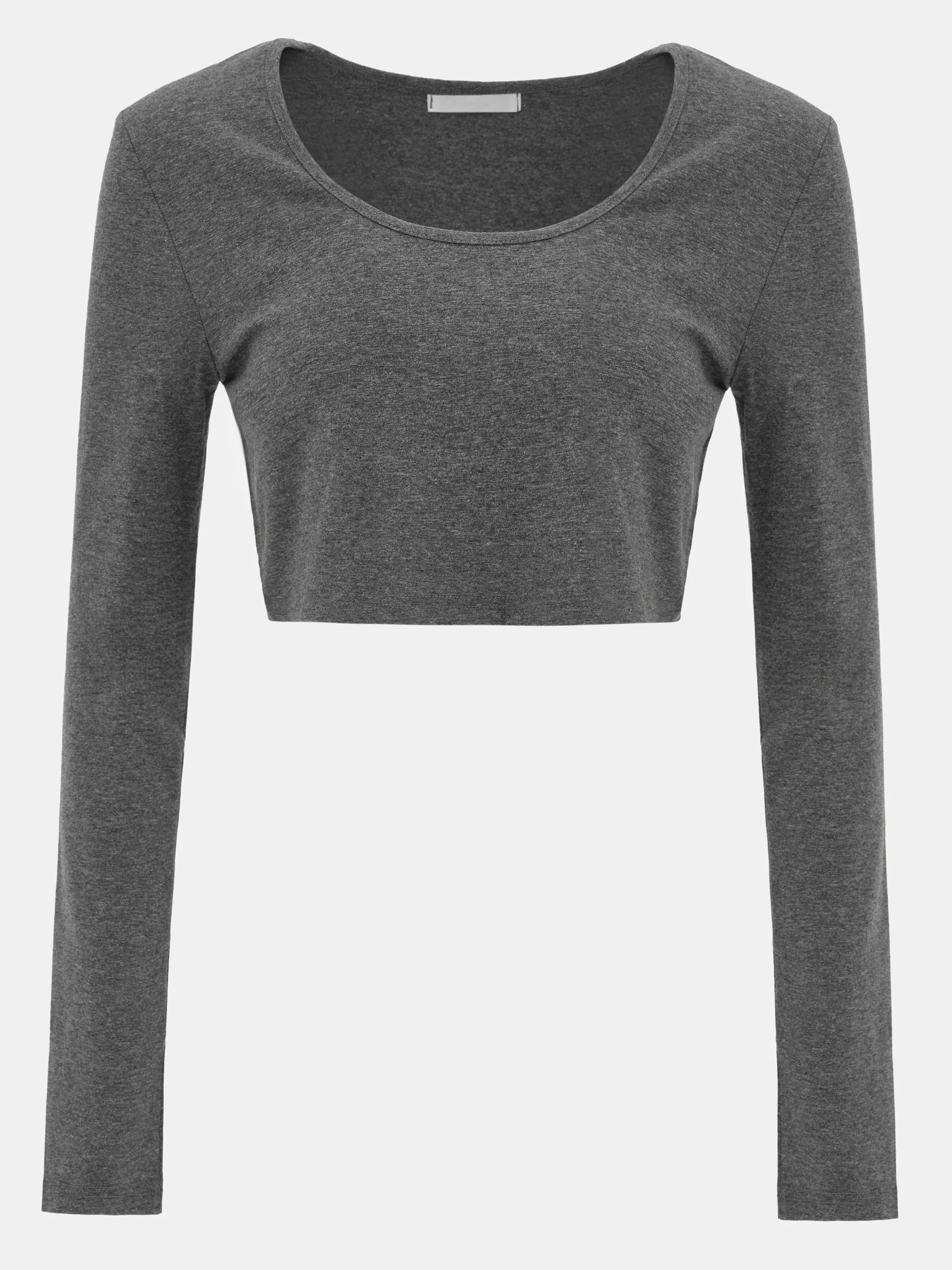 Cropped Modal Tee, Charcoal