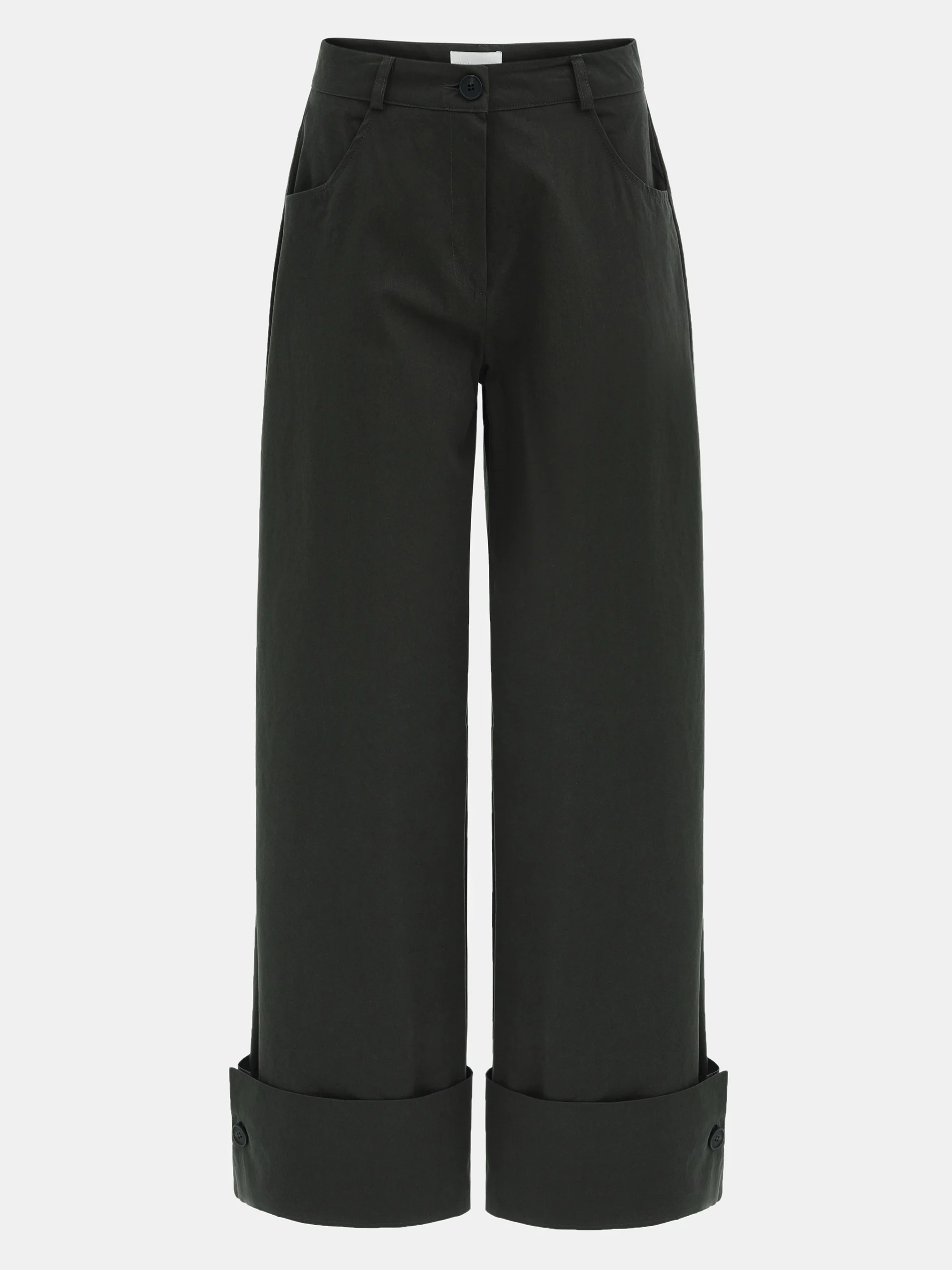 Cuffed Wide-Leg Trousers, Sacramento
