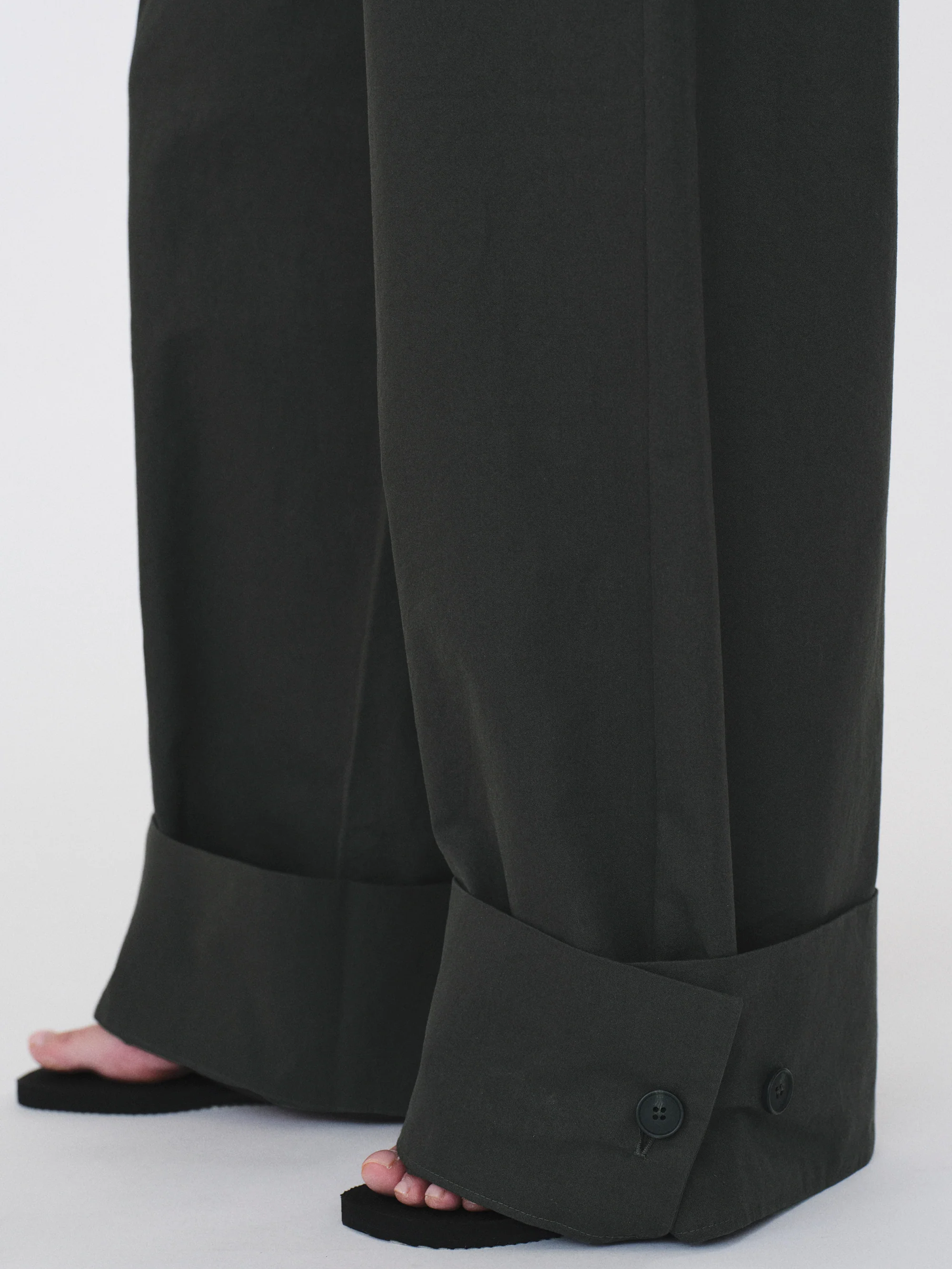 Cuffed Wide-Leg Trousers, Sacramento - Image 5