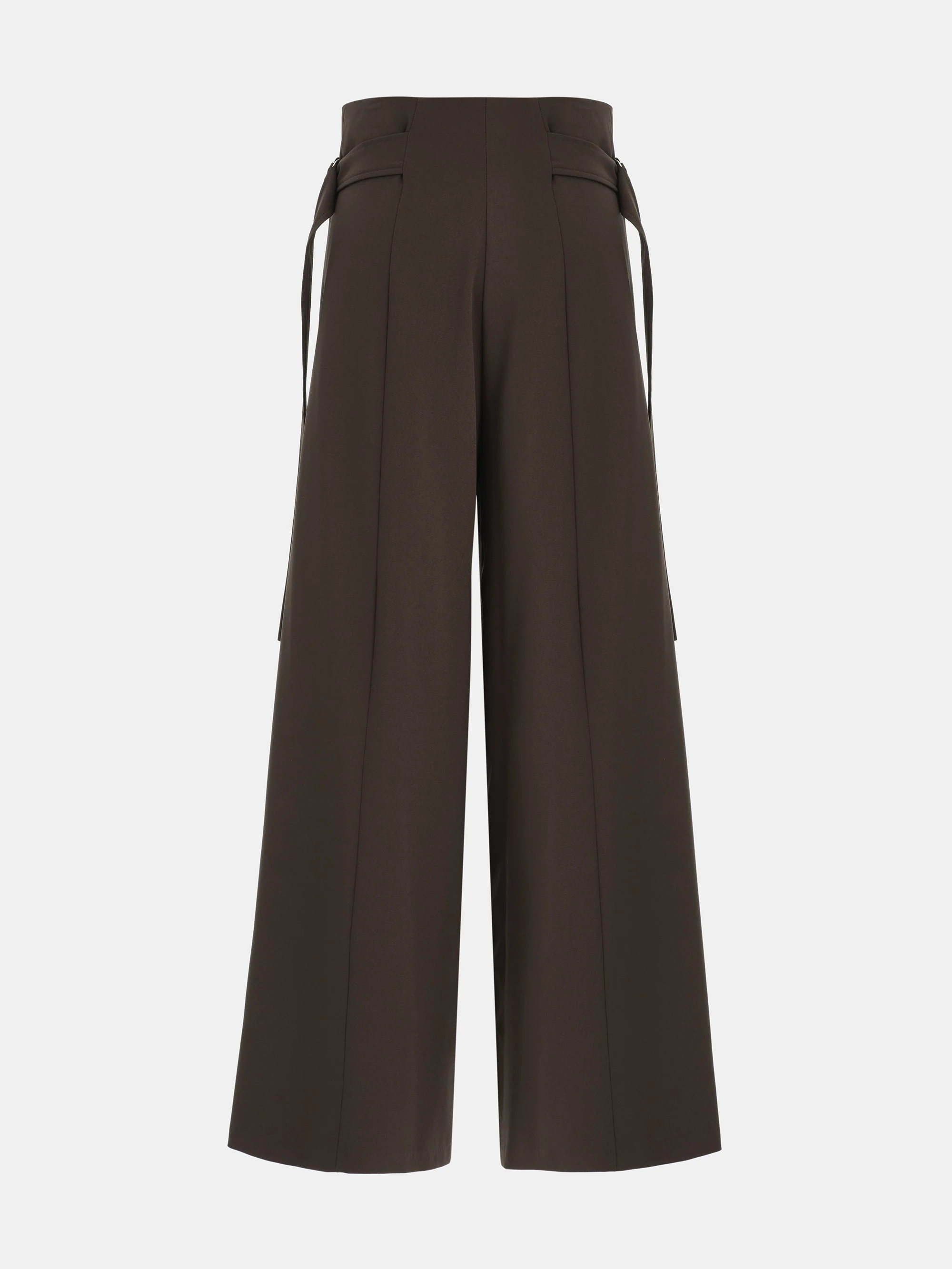 D-Ring Wide-Leg Trousers, Brown - Image 7