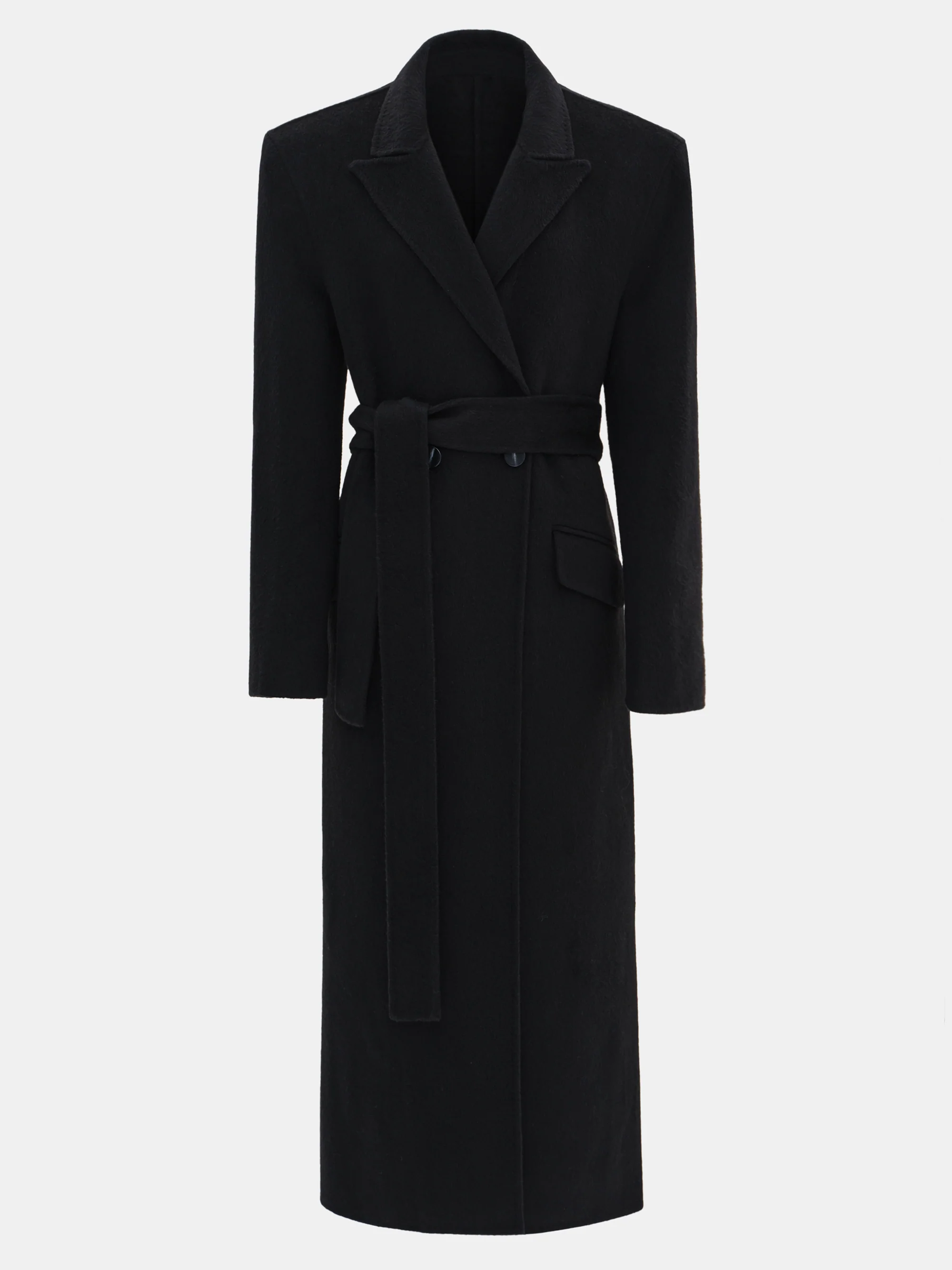 Oversized Scarf Coat, Black - Image 6