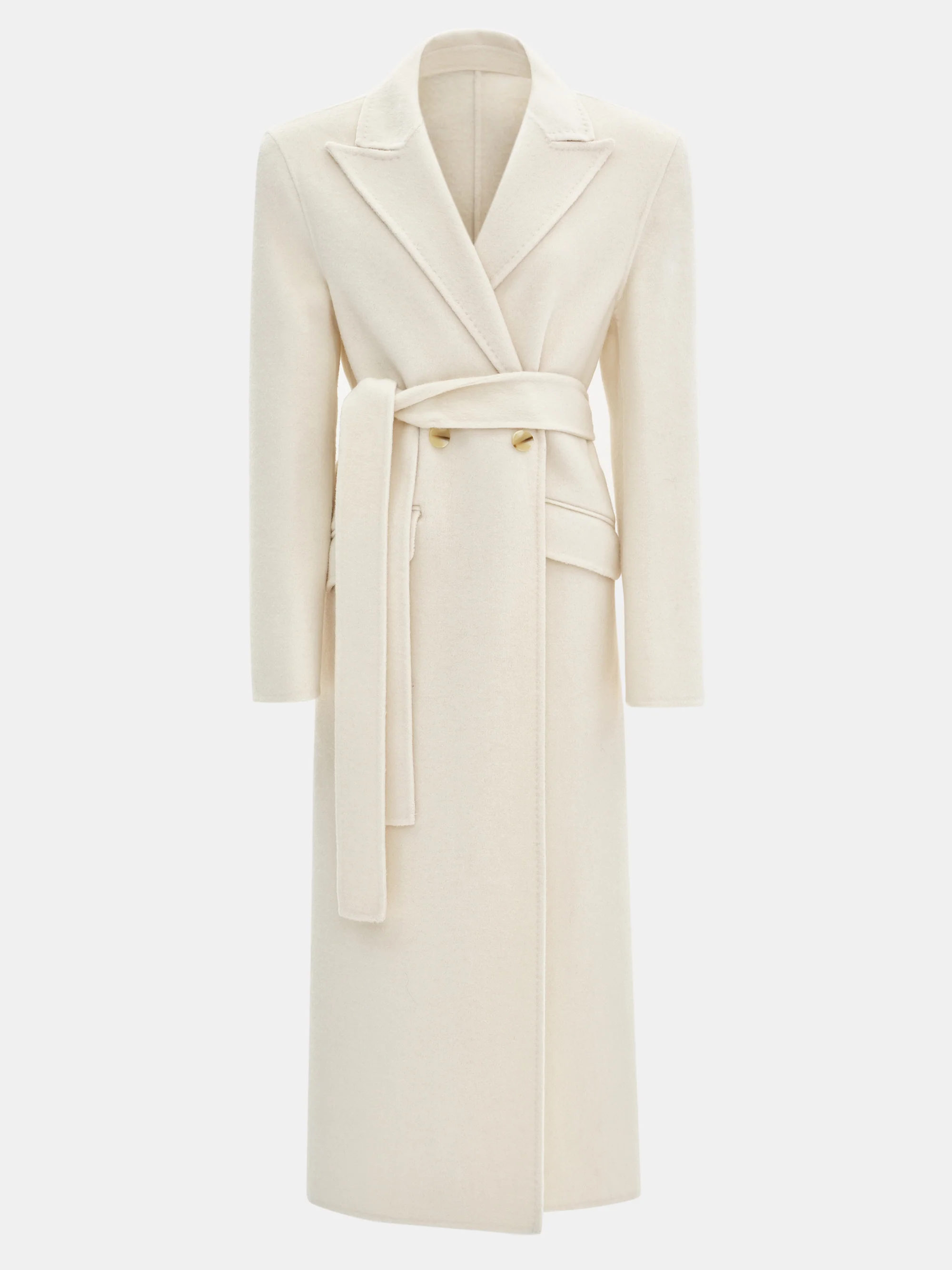Oversized Scarf Coat, Cream - Image 4