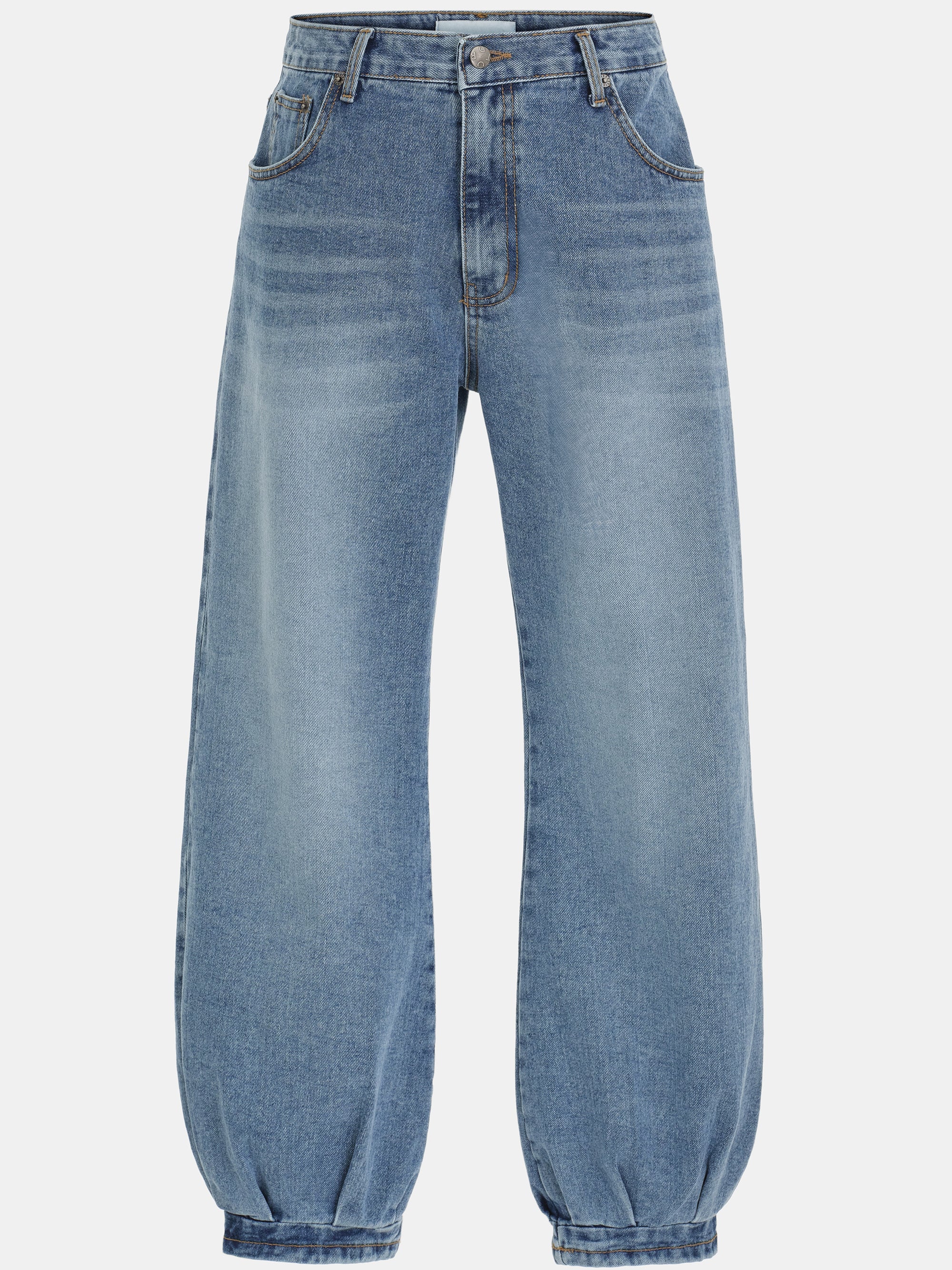 Denim Balloon Pants, Light Blue - Image 5