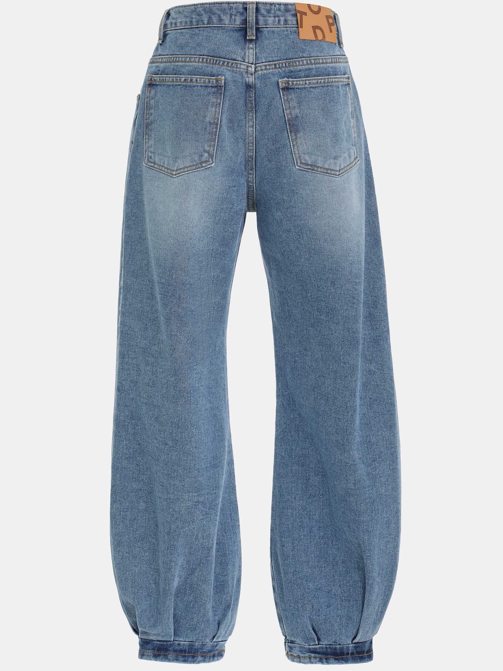 Denim Balloon Pants, Light Blue - Image 6