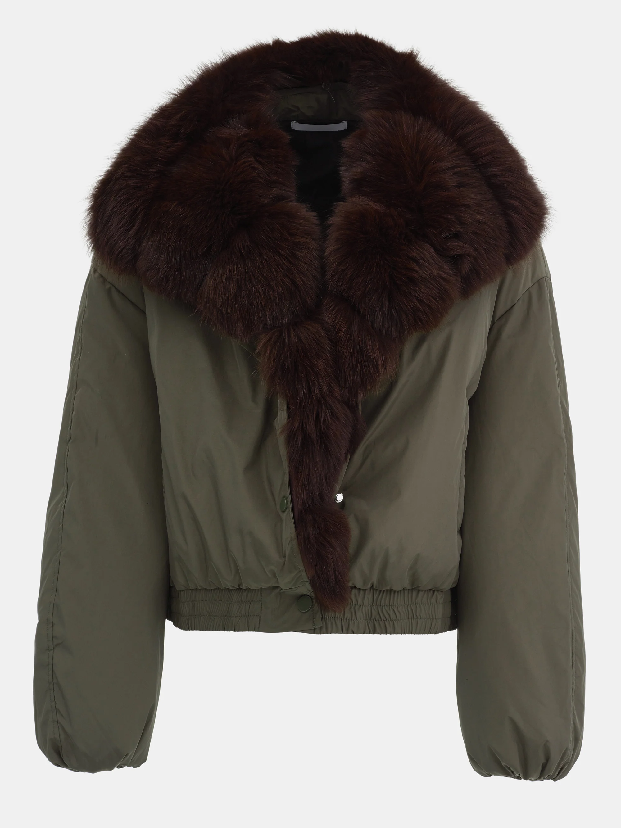 Dolla Fur Collar Down Jacket, Khaki - Image 8