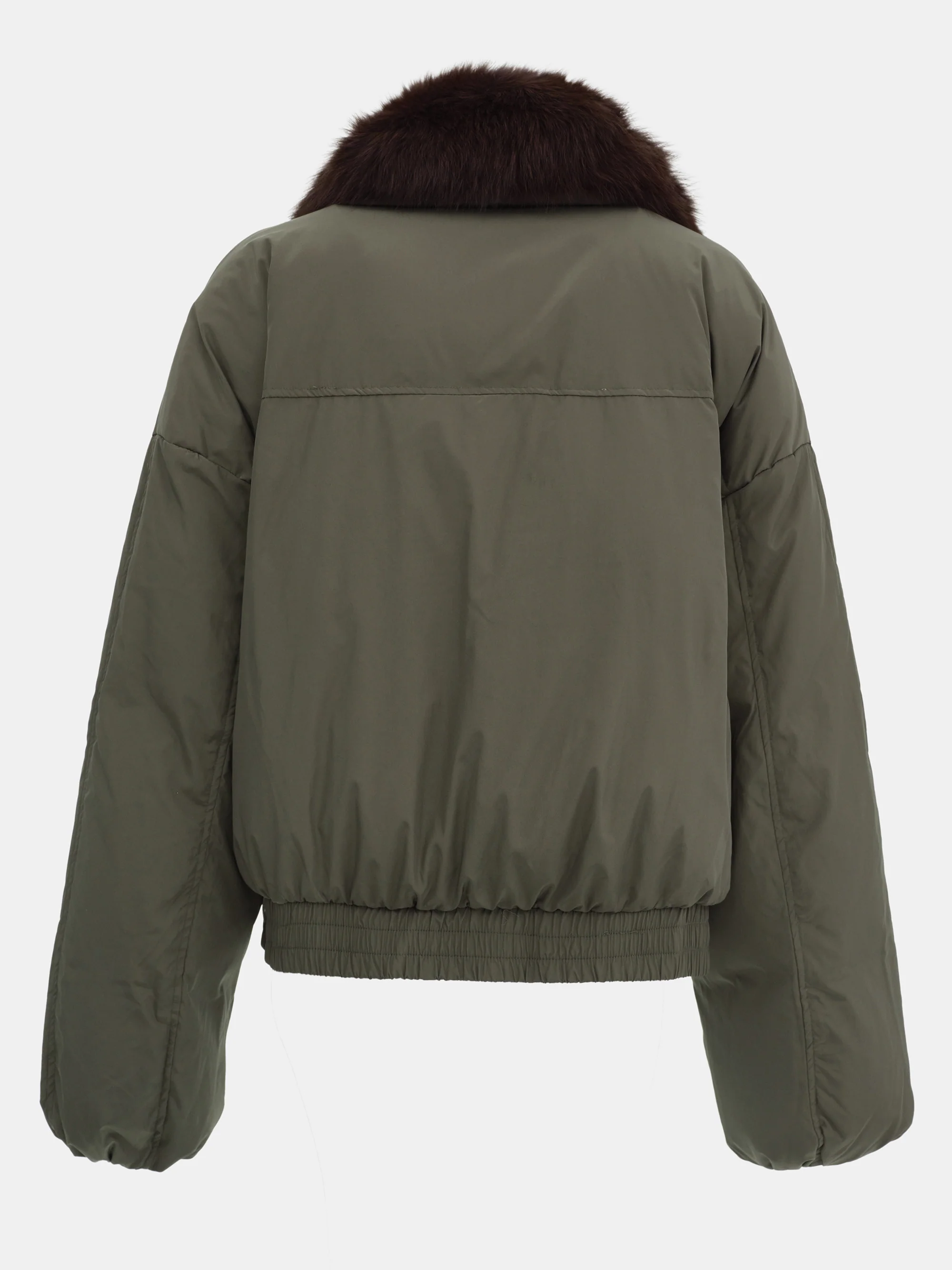 Dolla Fur Collar Down Jacket, Khaki - Image 9