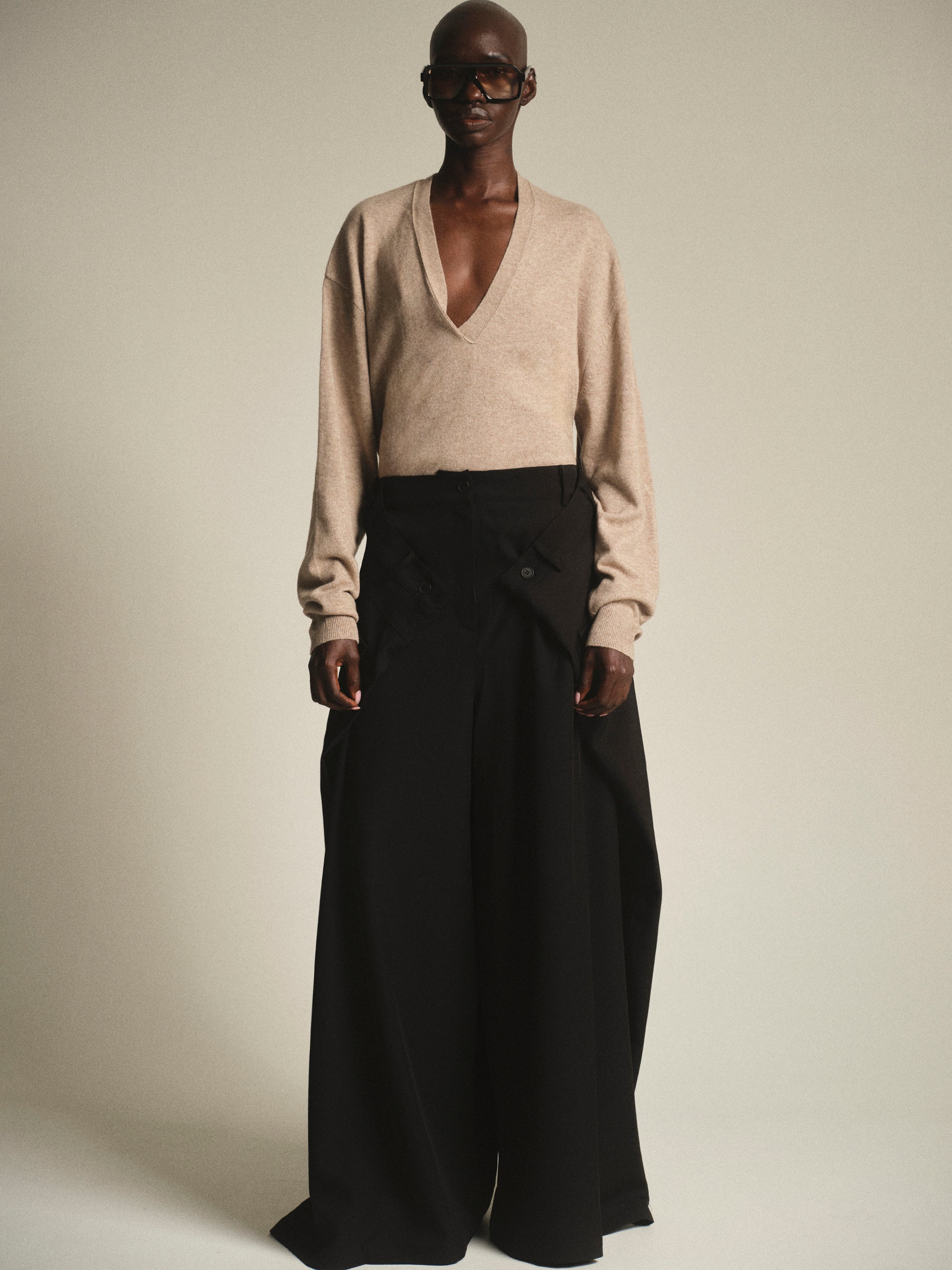 Double Flap Cargo Trousers, Black - Image 3