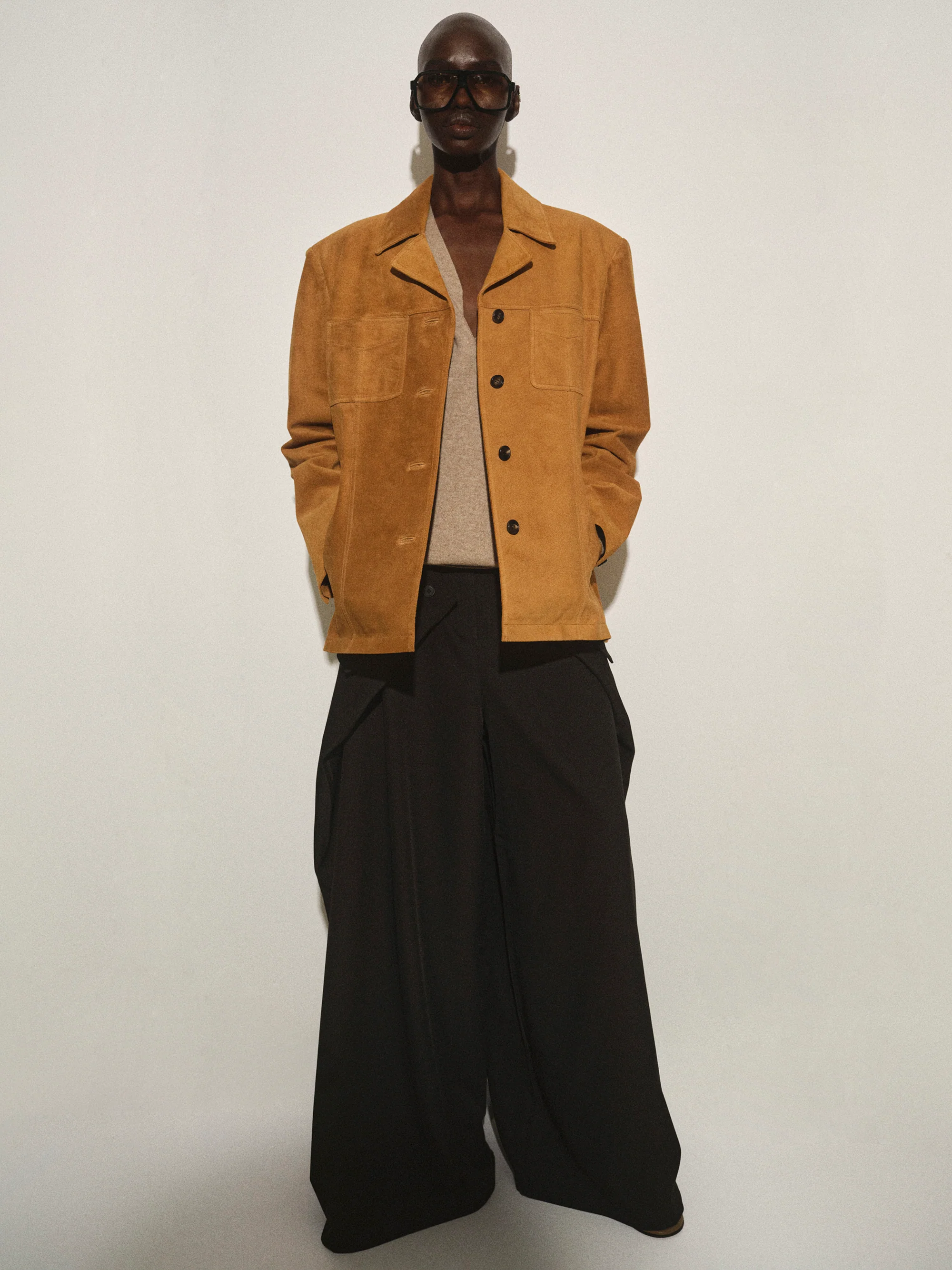 Double Flap Cargo Trousers, Black - Image 4