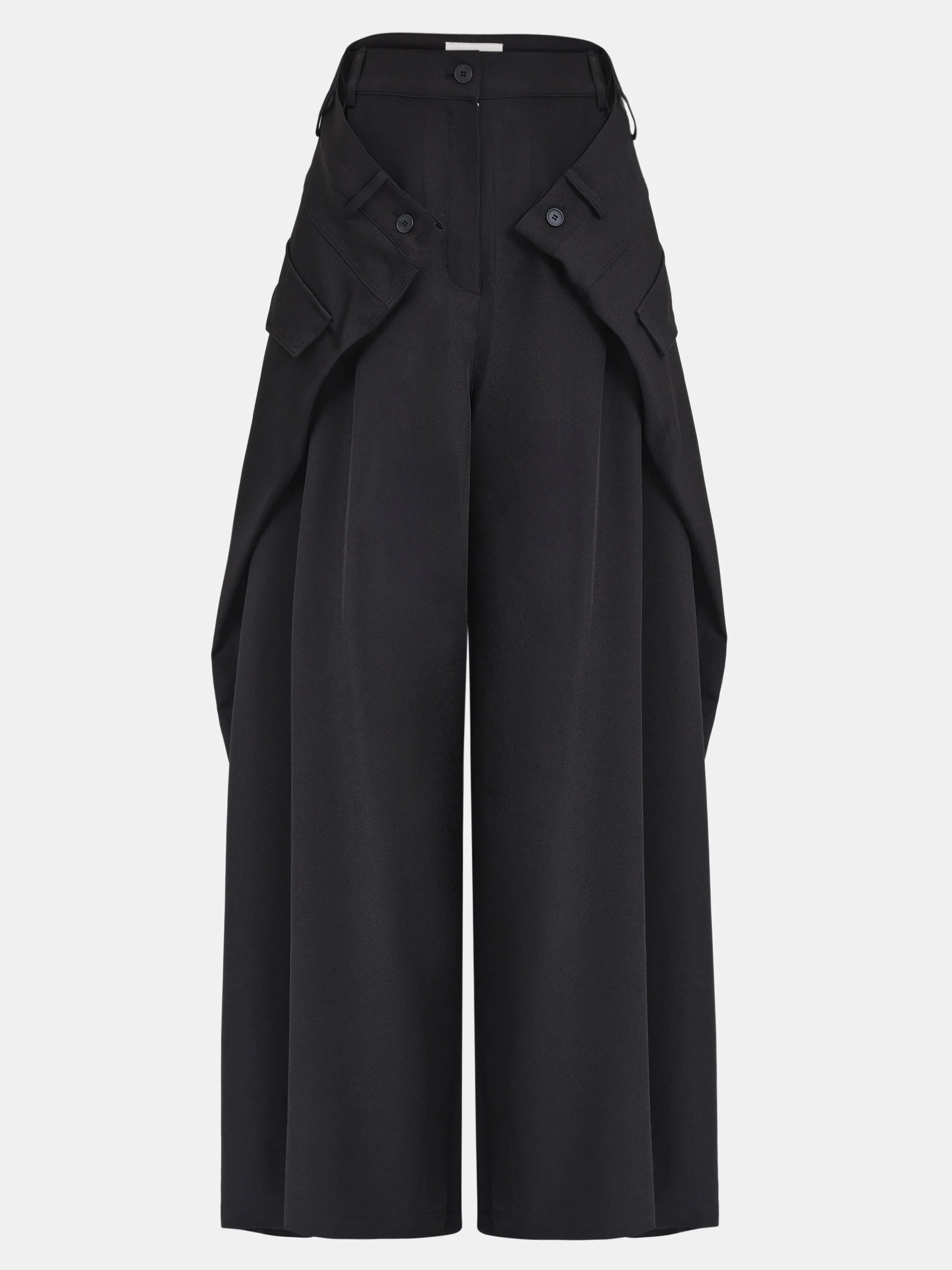 Double Flap Cargo Trousers, Black - Image 6