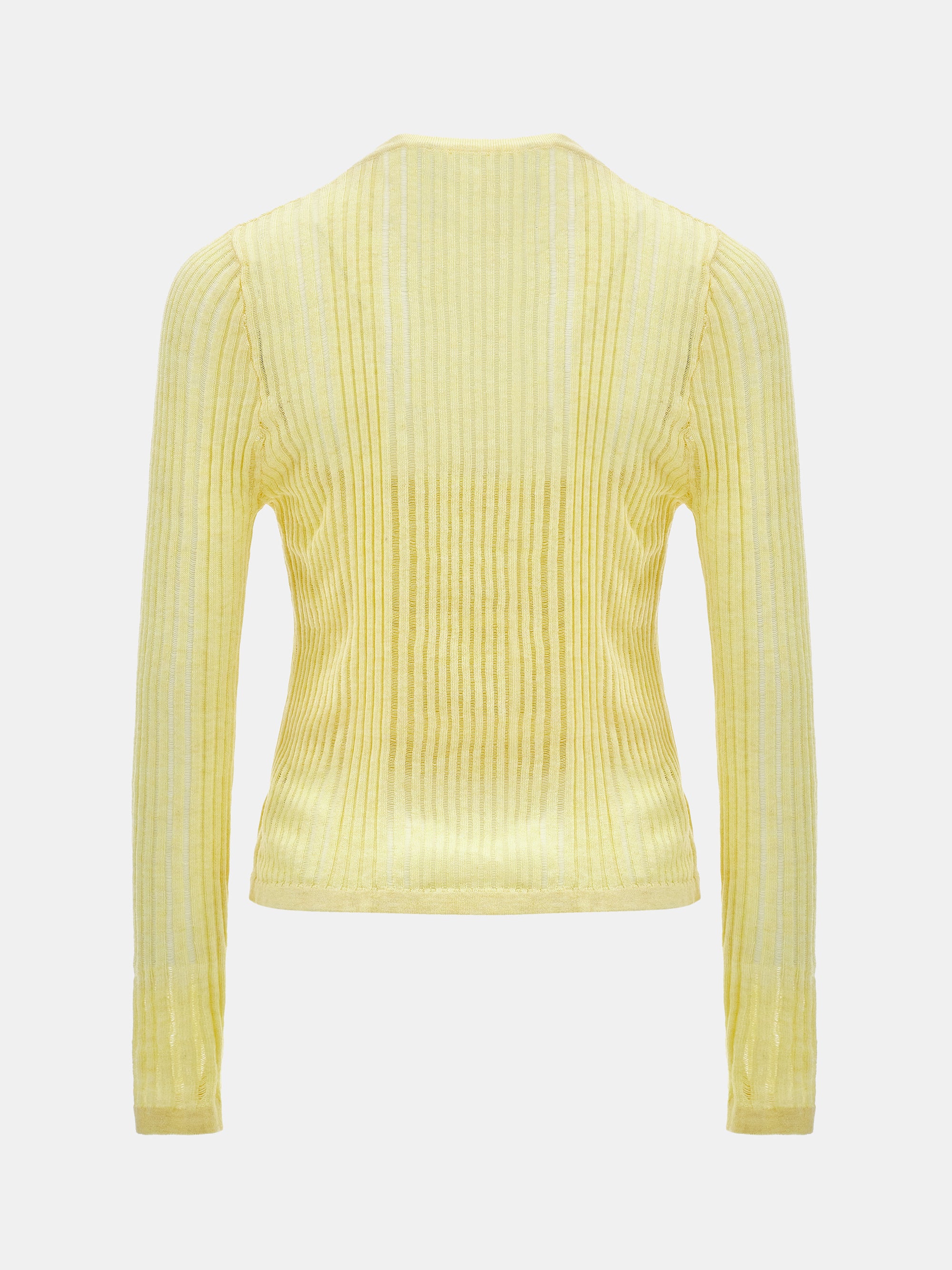 Double Knit Cardigan, Yellow - Image 6