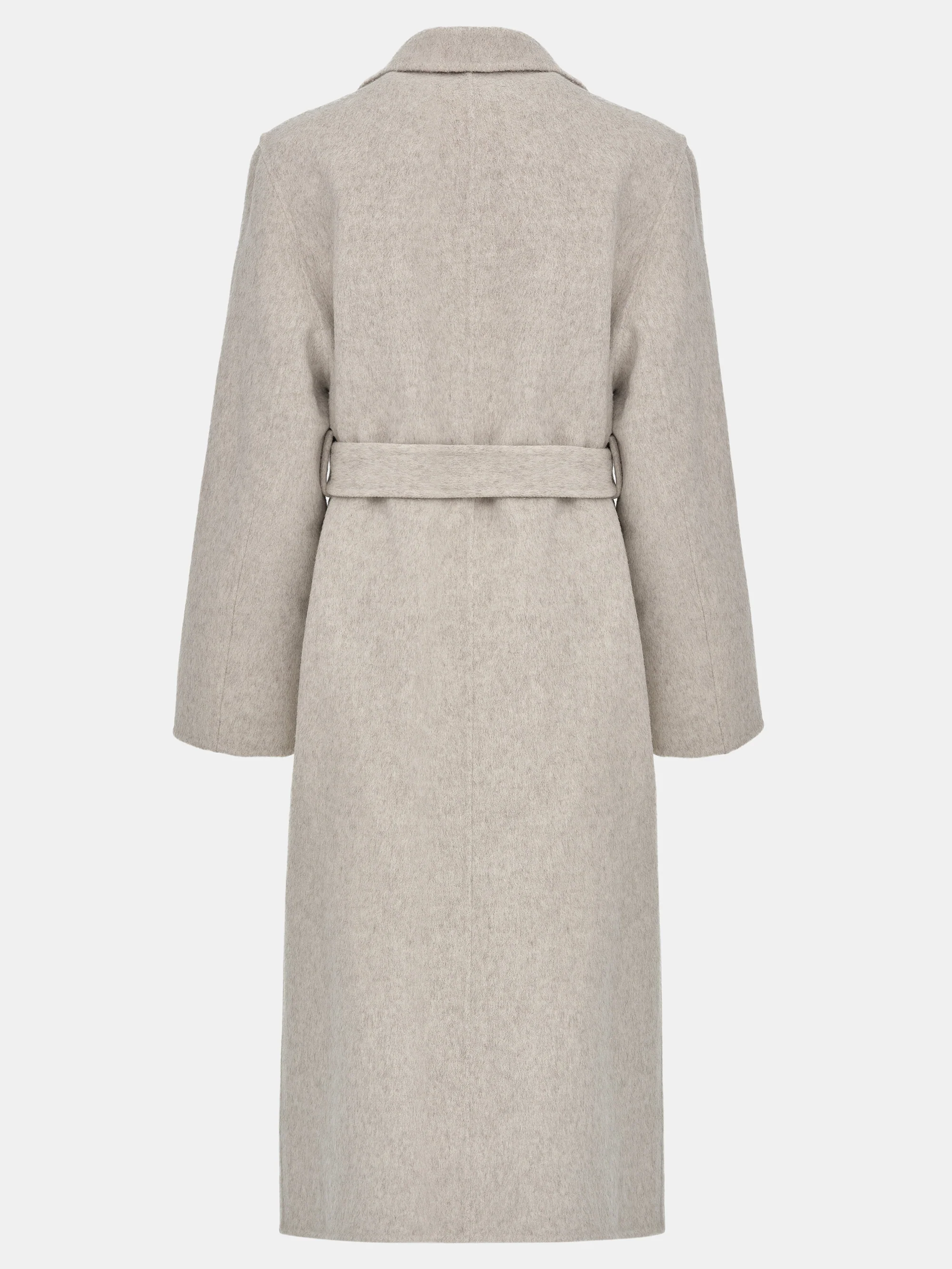Double Lapel Scarf Coat, Ivory - Image 6