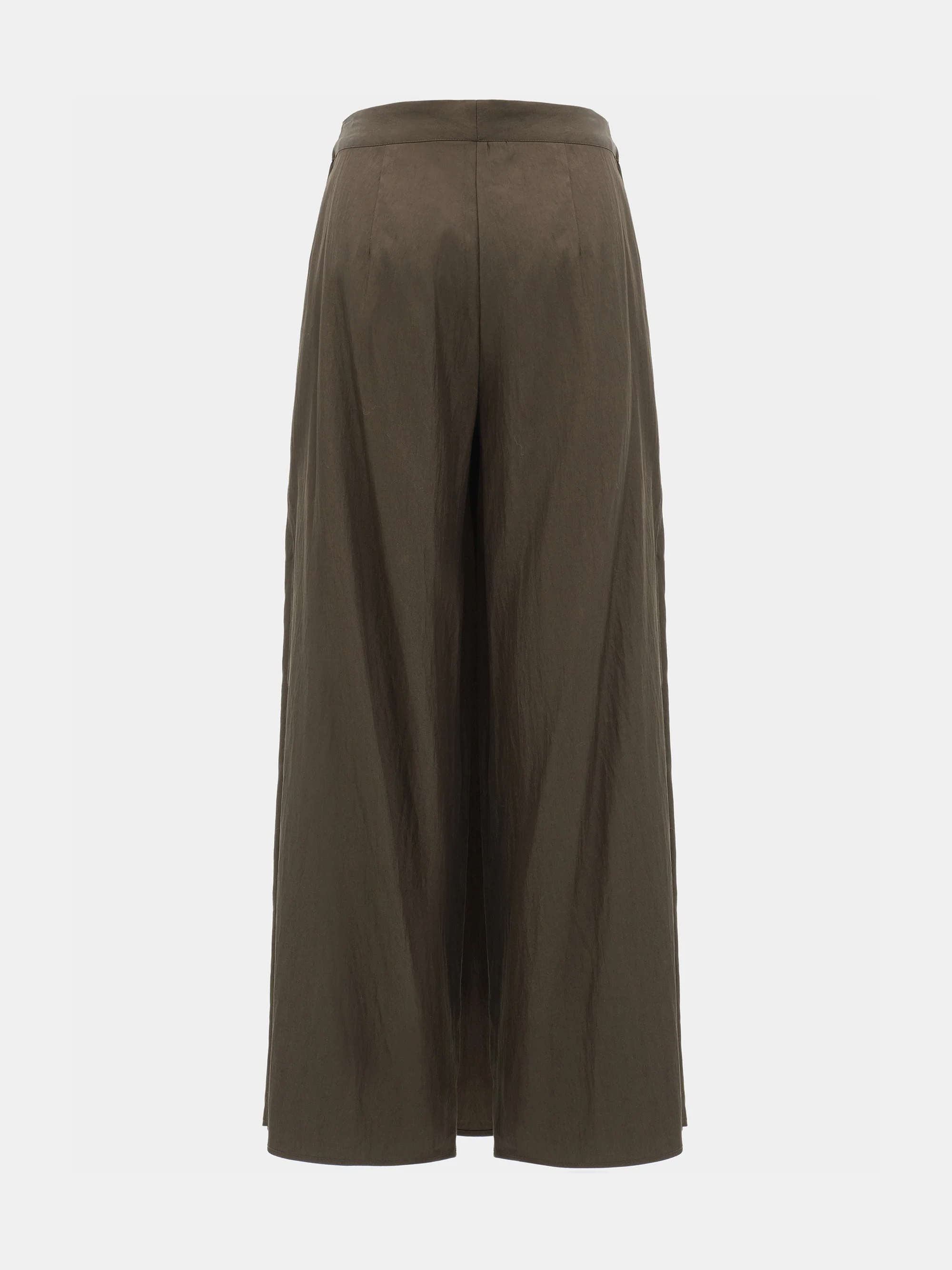 Double-Layer Crinkled Trousers, Brown - Image 7