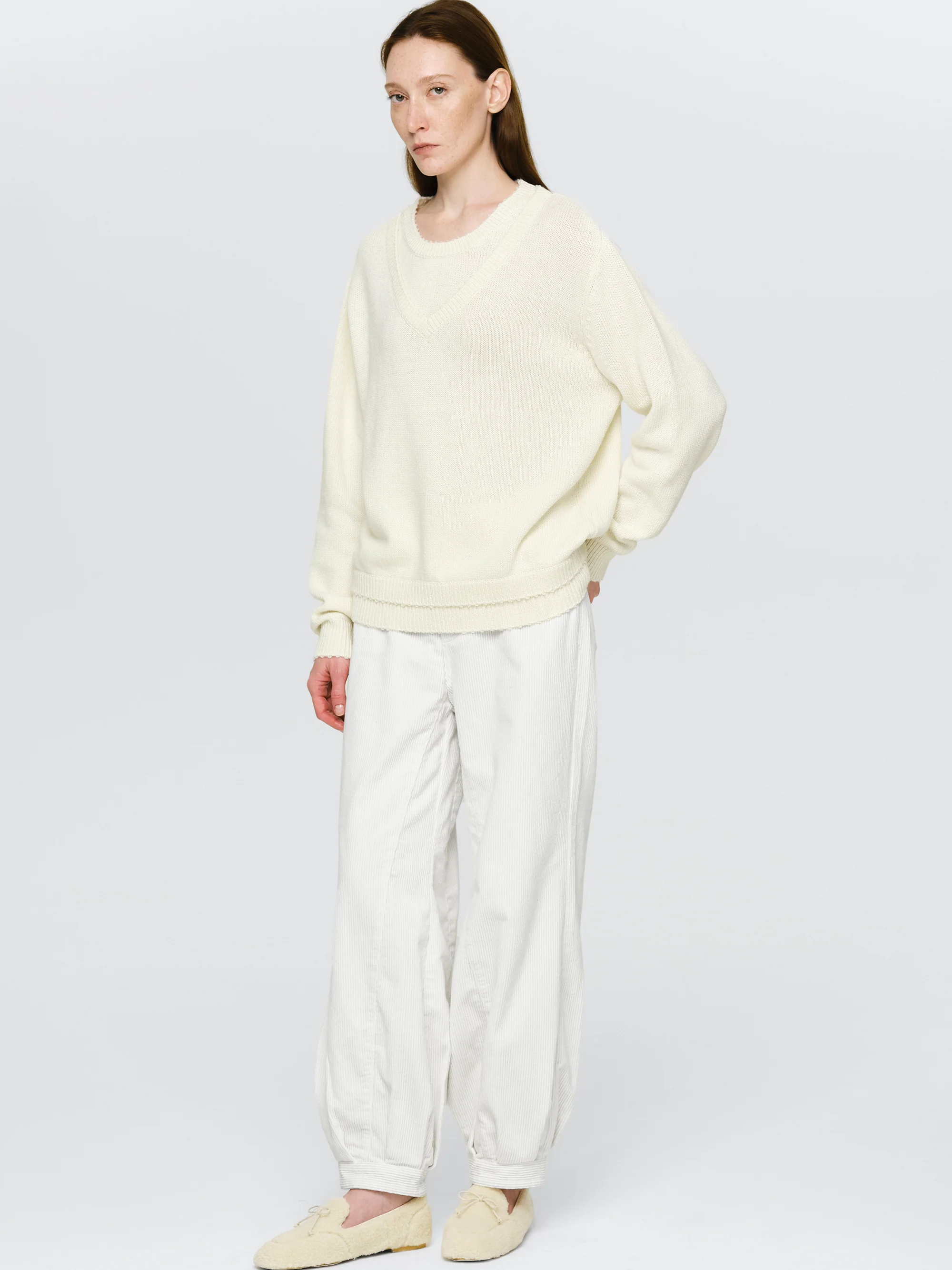 Double Layered Sweater, Ivory - Image 3
