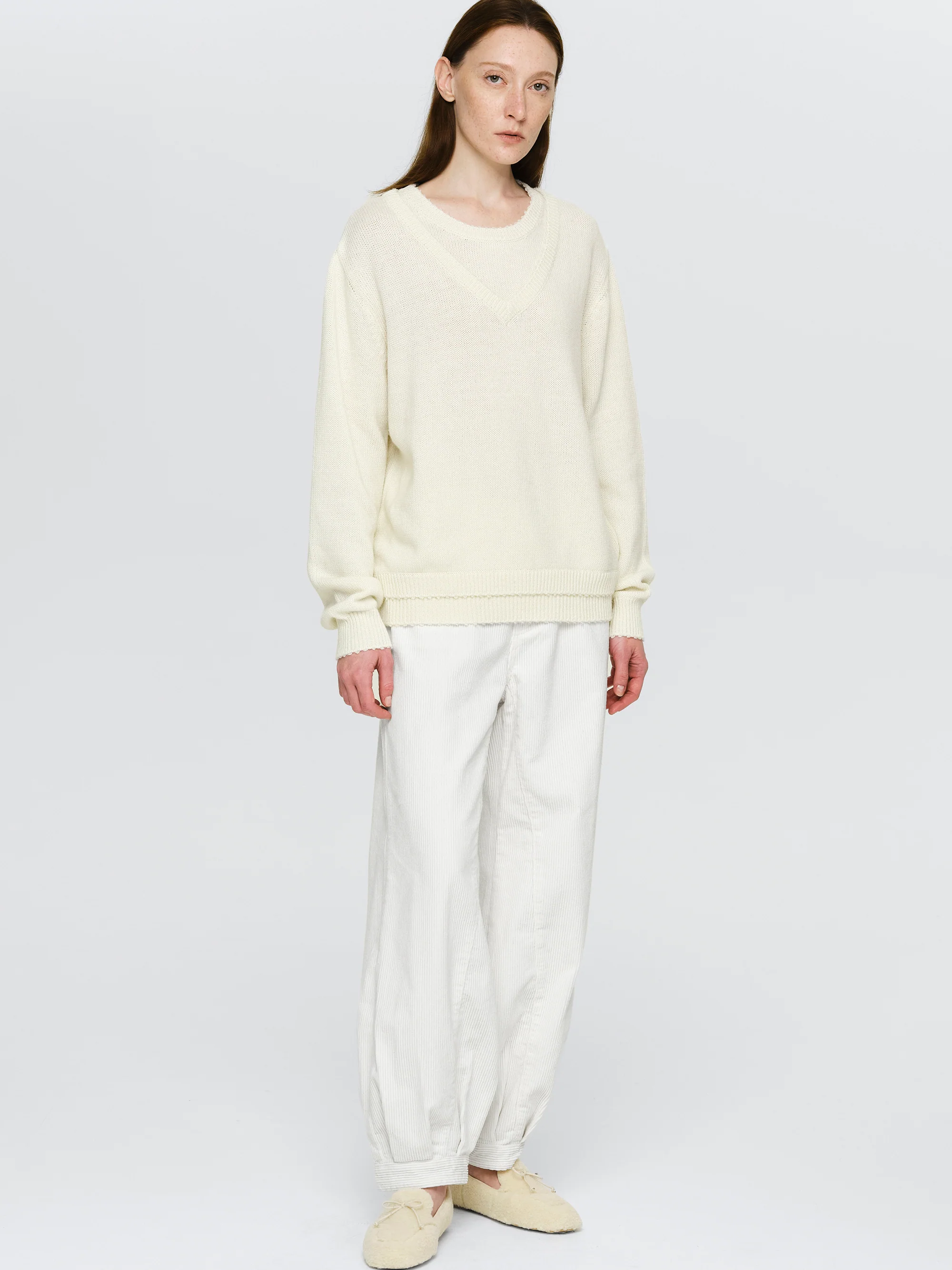 Double Layered Sweater, Ivory - Image 4