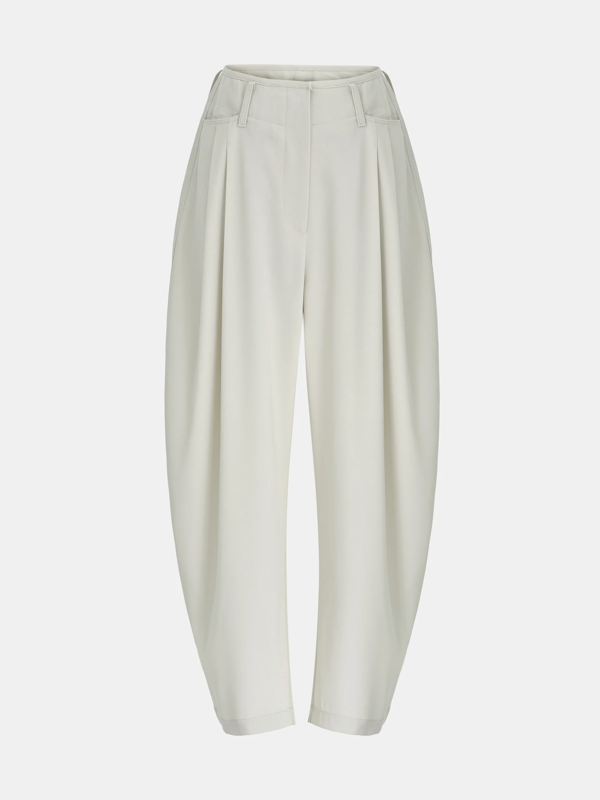 Double-Pleat Trousers, Ivory - Image 5