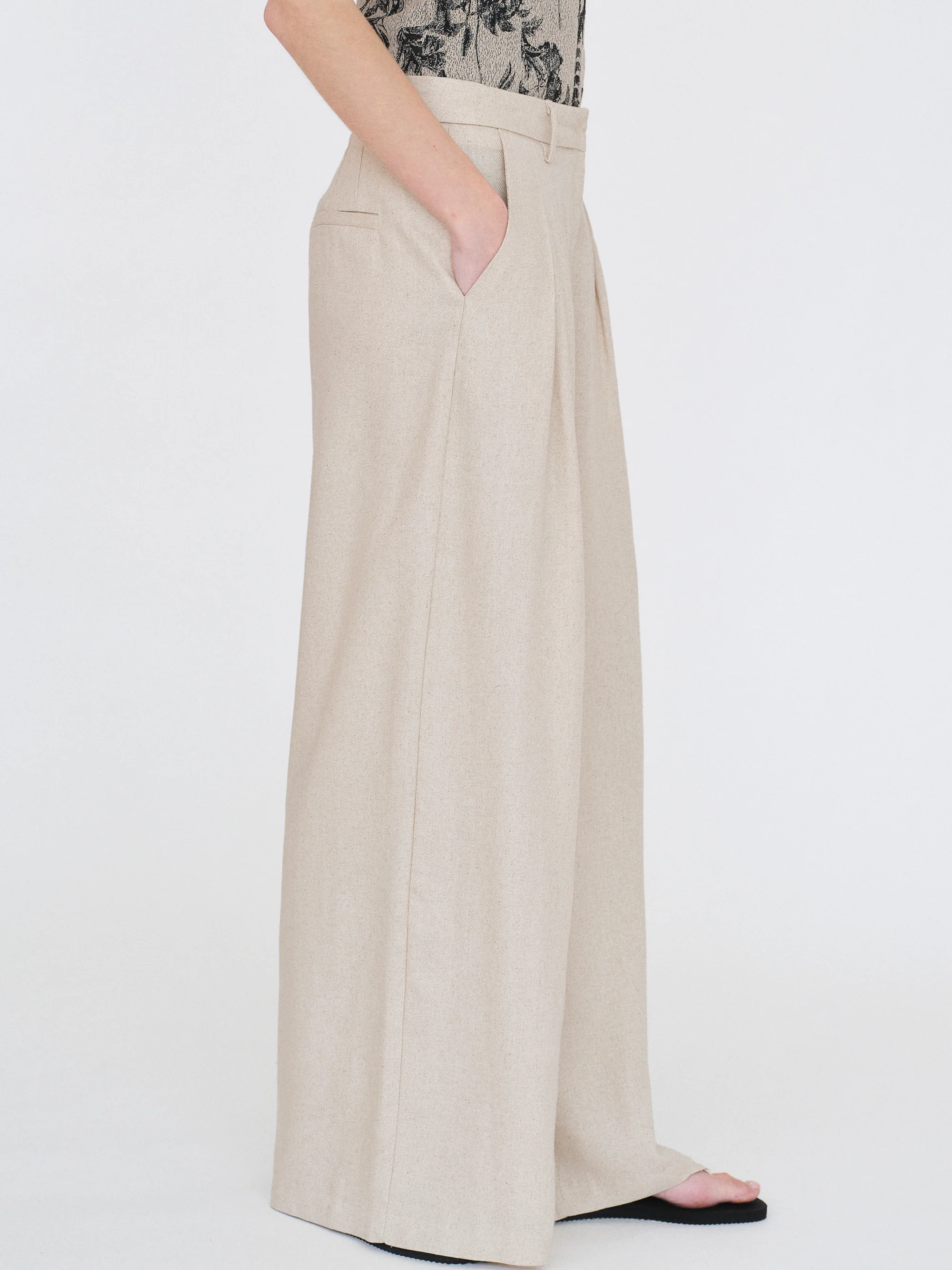 Double-Pleat Trousers, Sandstone - Image 9