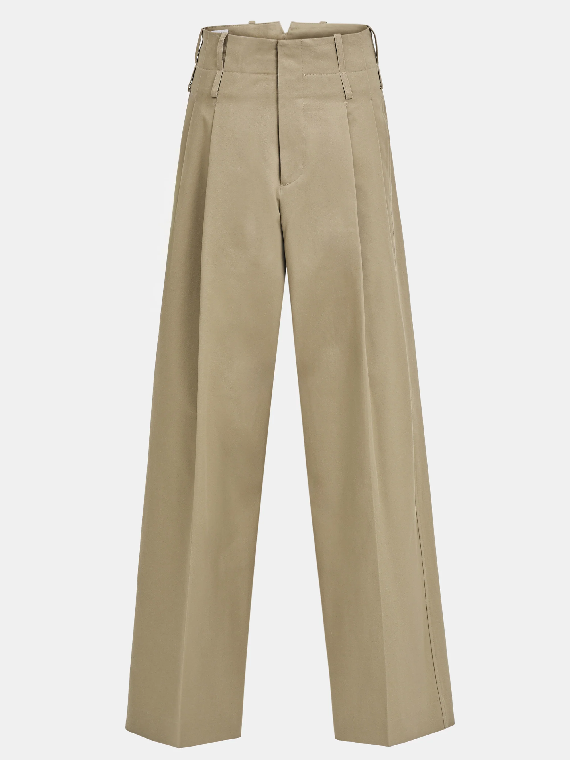 Double Waistband Chino Trousers, Beige - Image 4