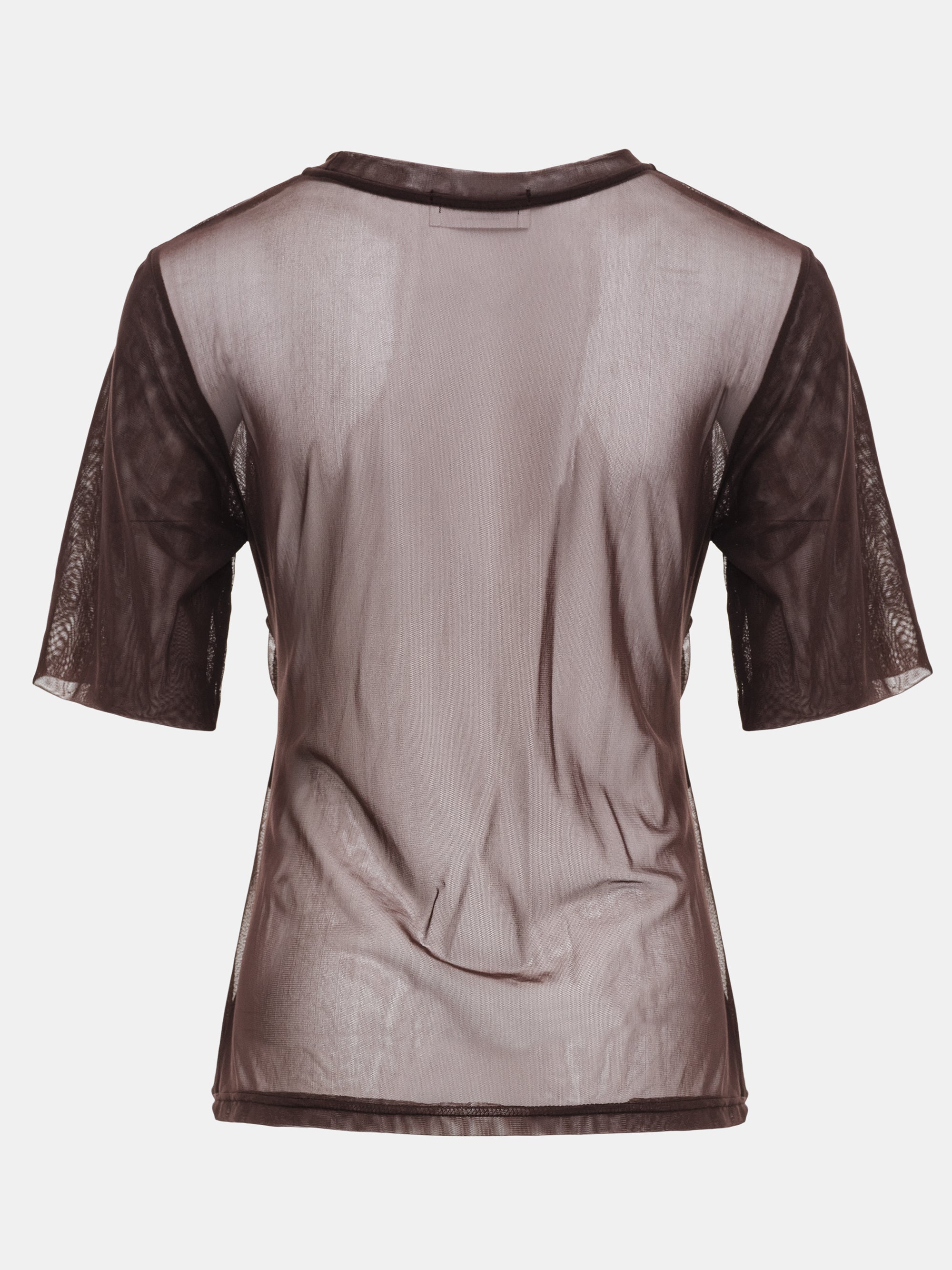 Draped T-Shirt, Burgundy - Image 6