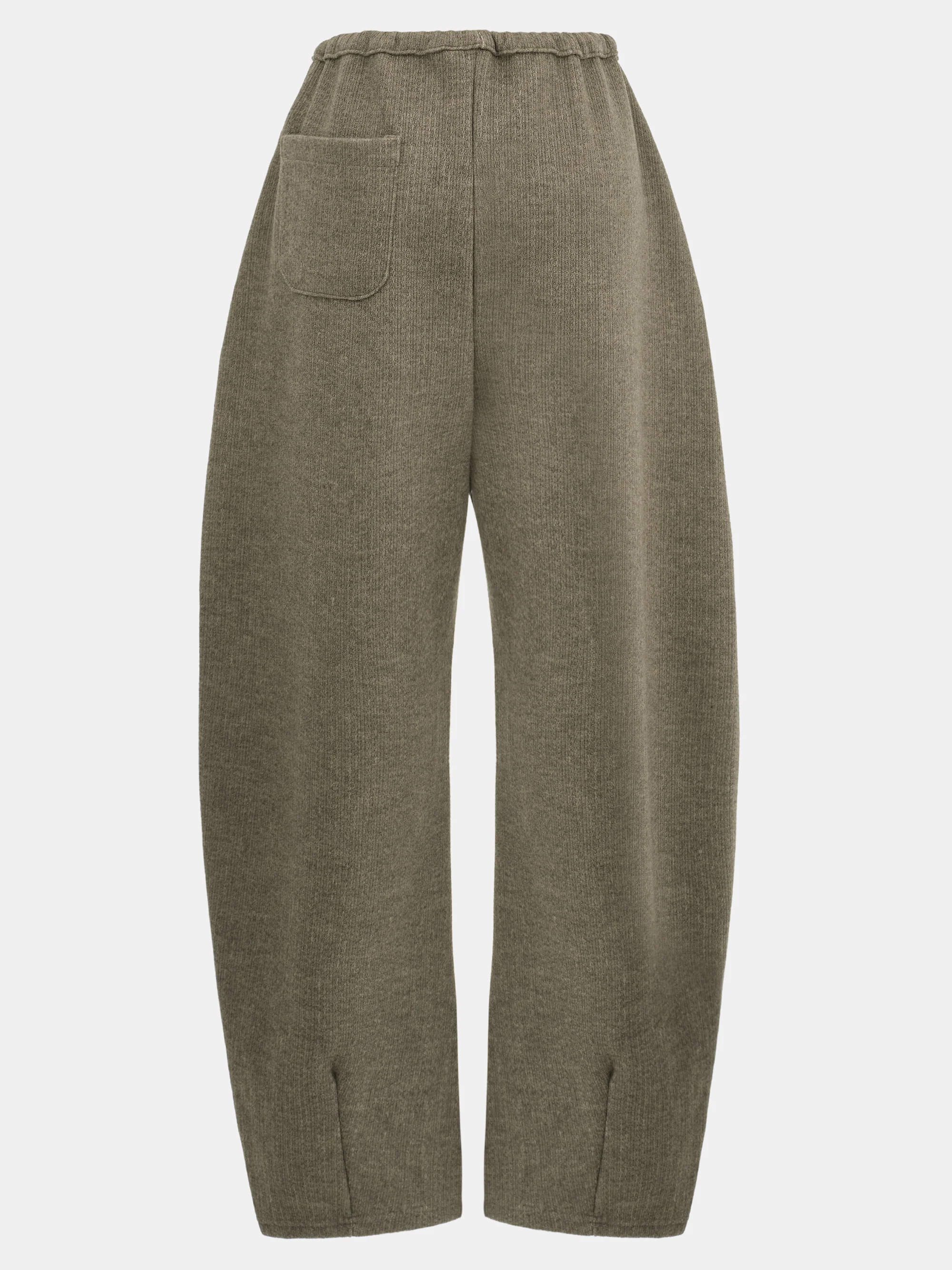 Drawstring Knitted Pants, Taupe - Image 6