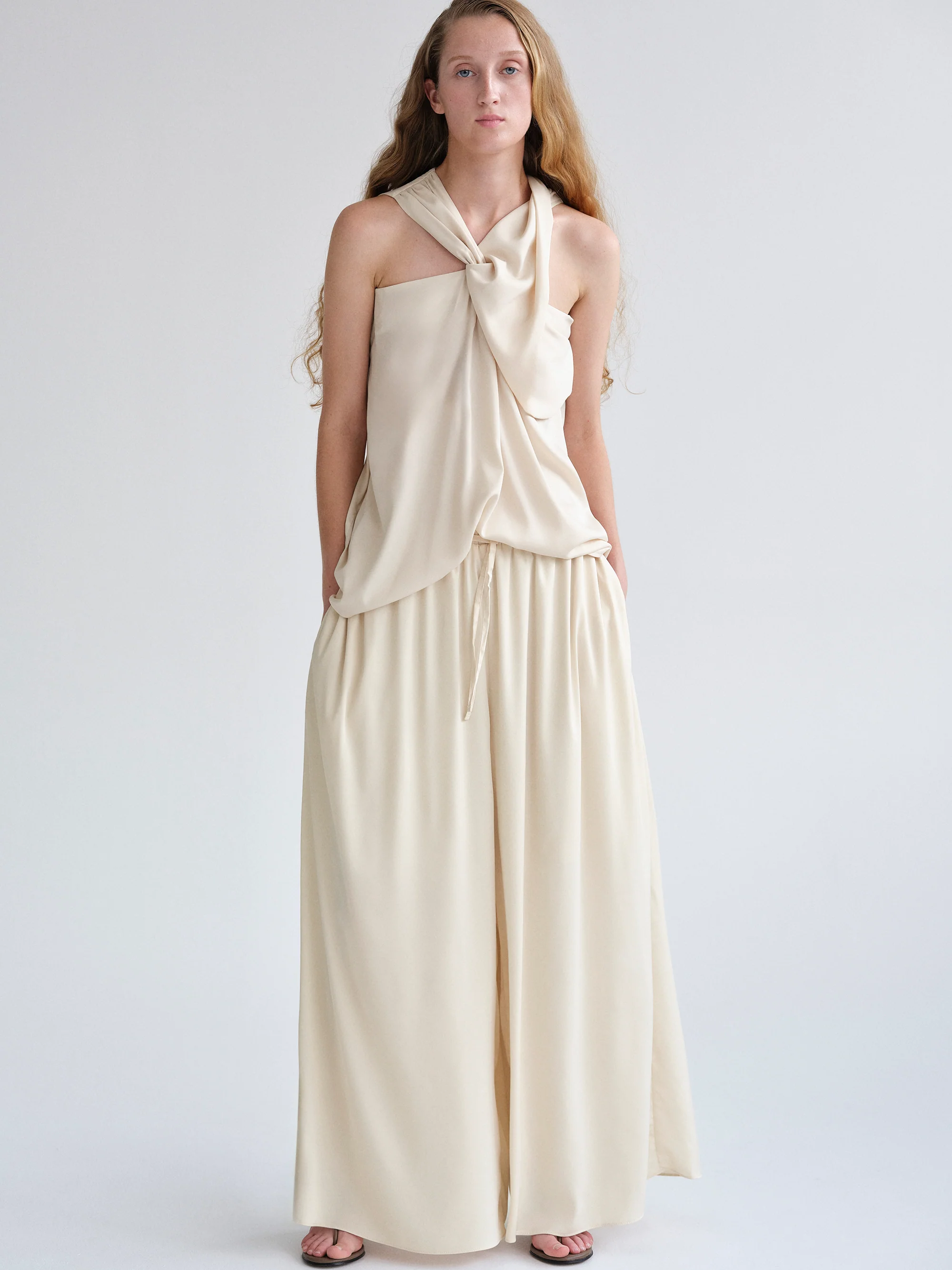 Drawstring Lounge Pants, Nude