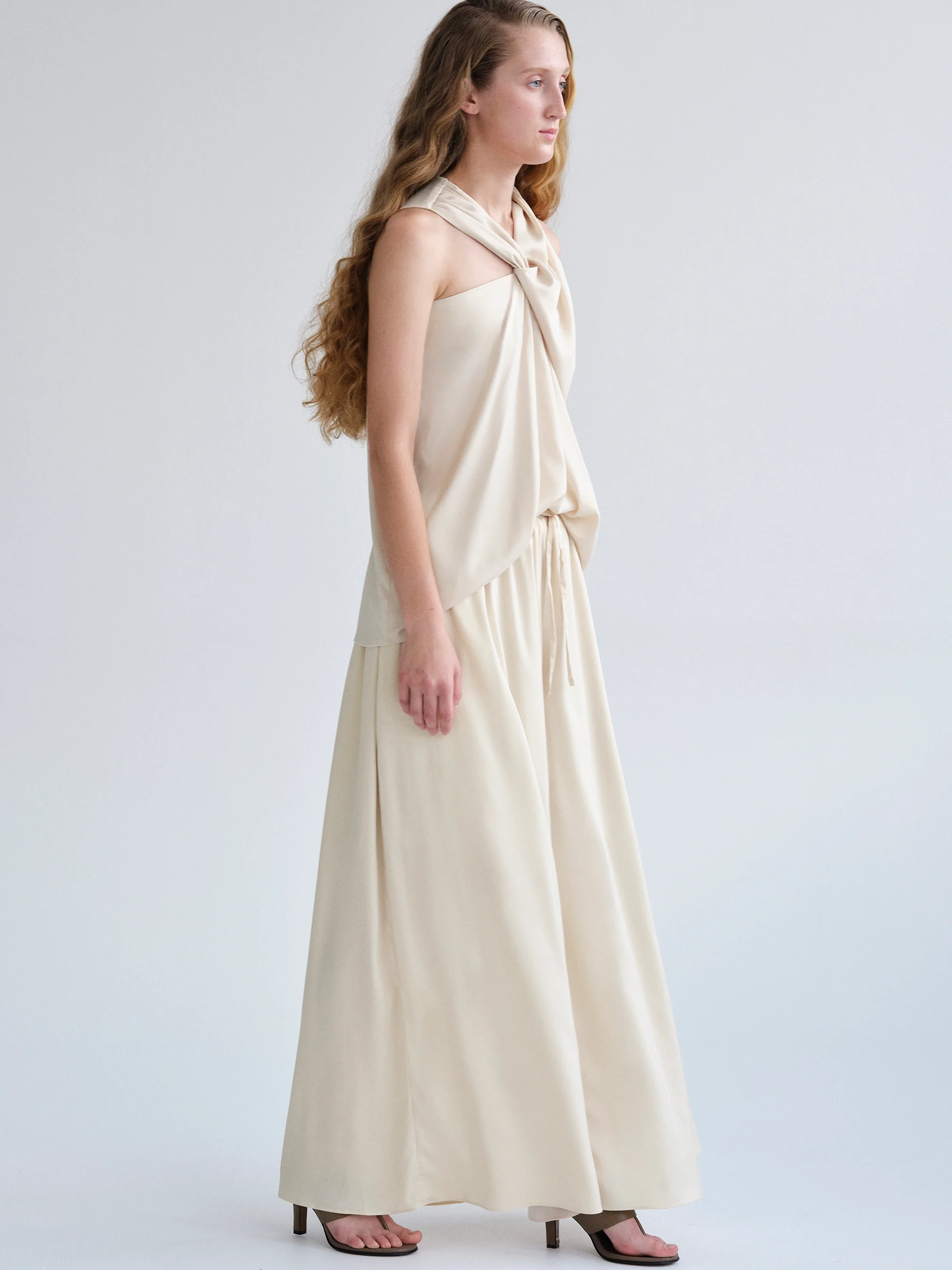 Drawstring Lounge Pants, Nude - Image 6