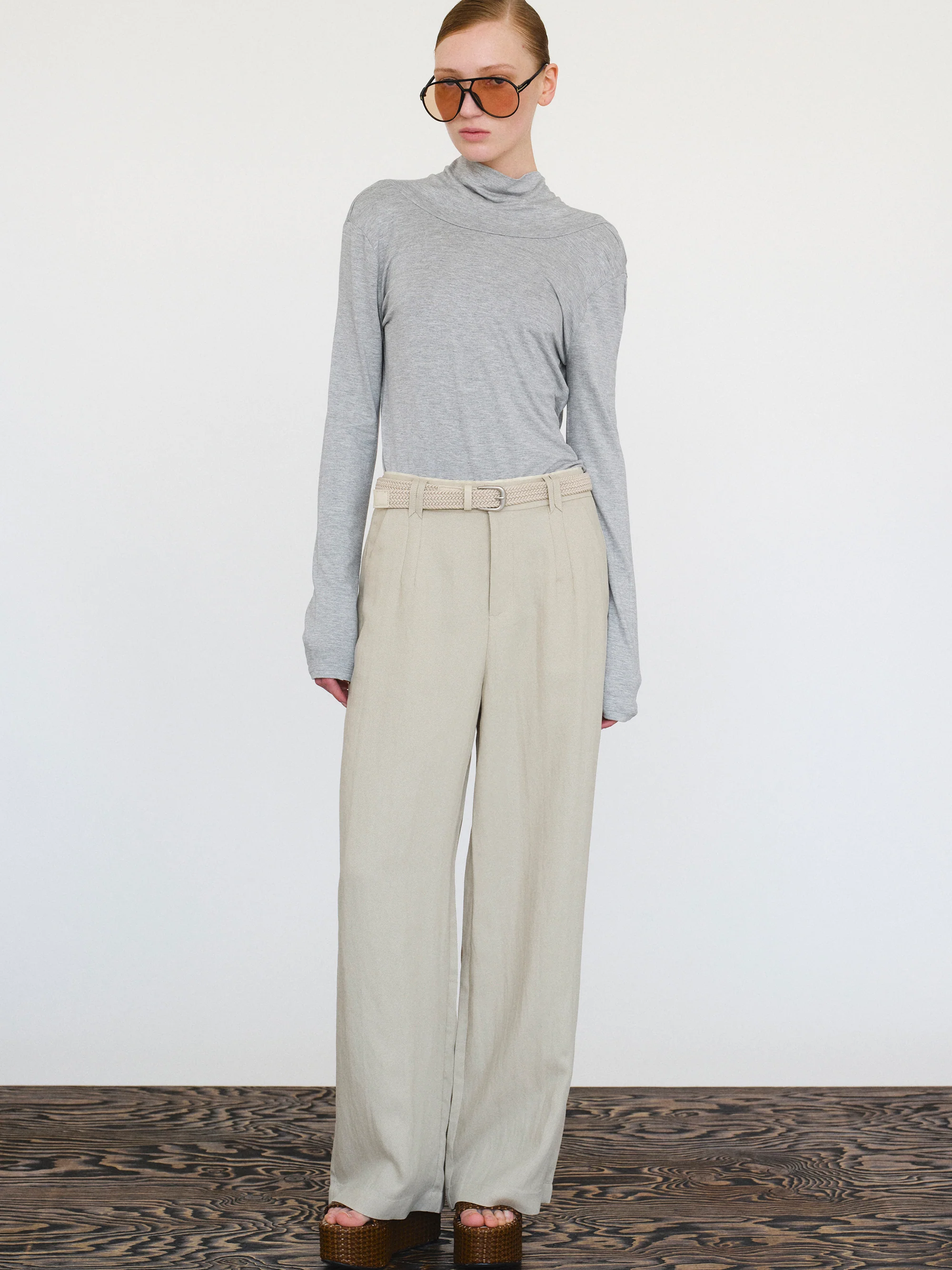 Drop Back Blouse, Grey - Image 3