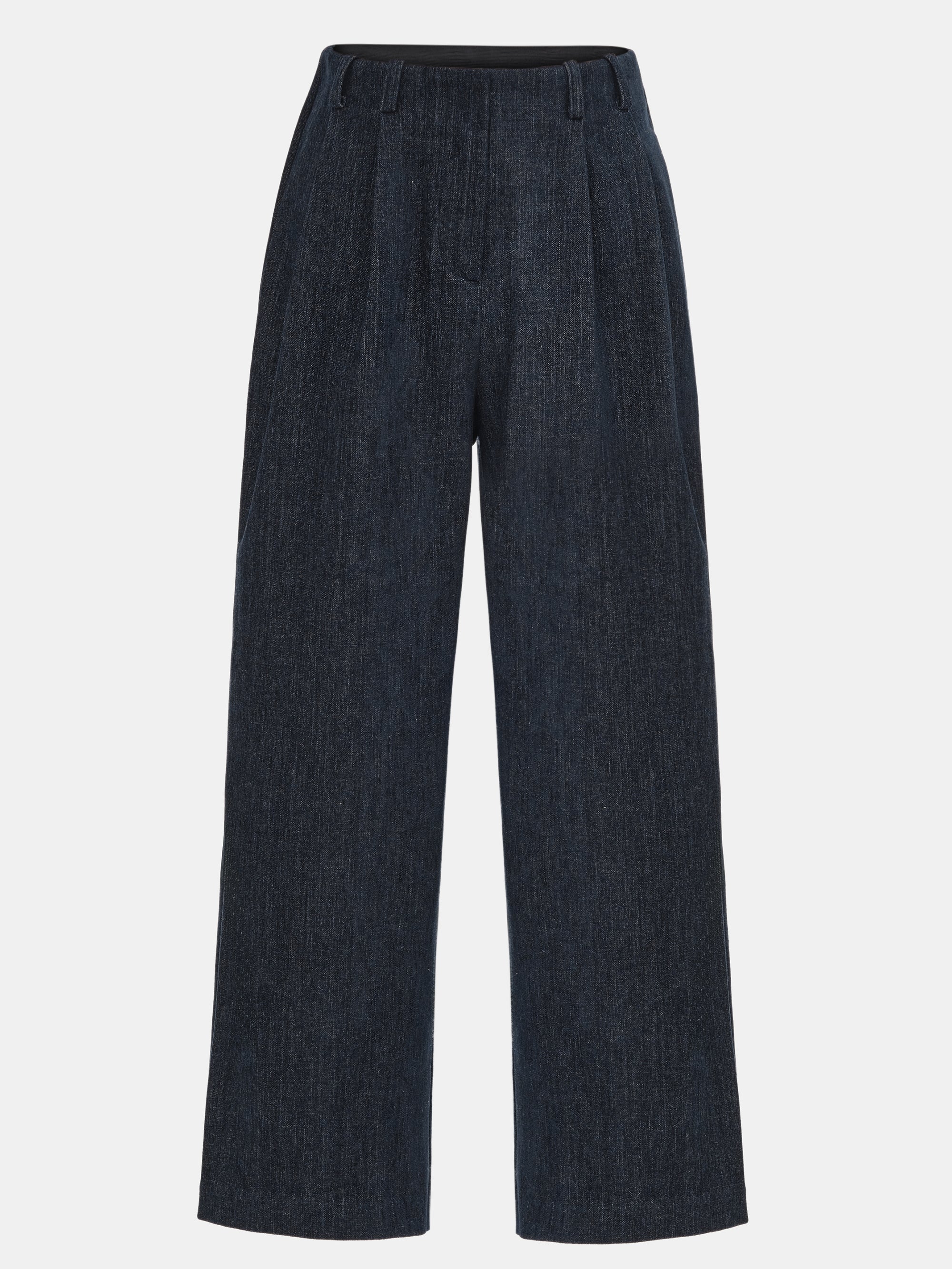 Elastic Waist Brushed Pants, Denim - Image 5