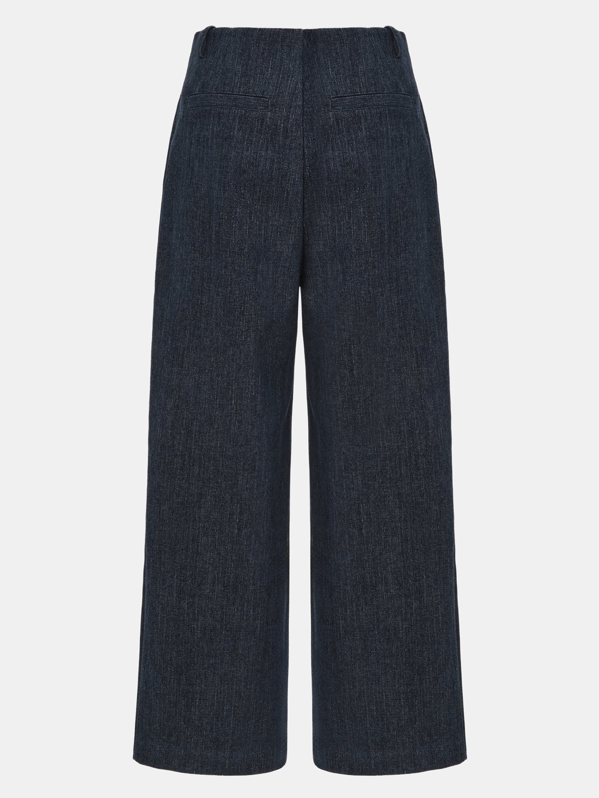 Elastic Waist Brushed Pants, Denim - Image 6