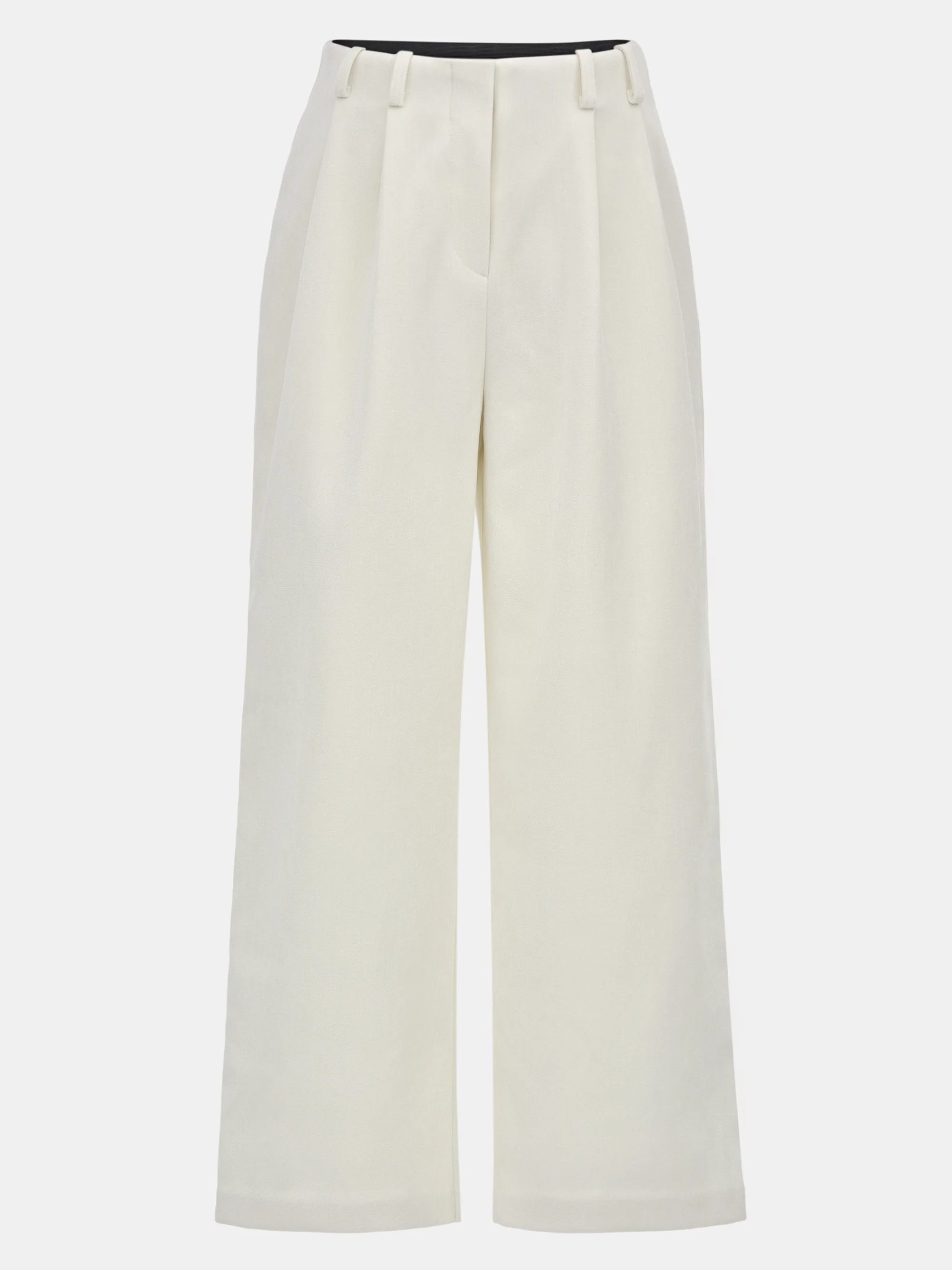 Elastic Waist Brushed Pants, Ivory - Image 5