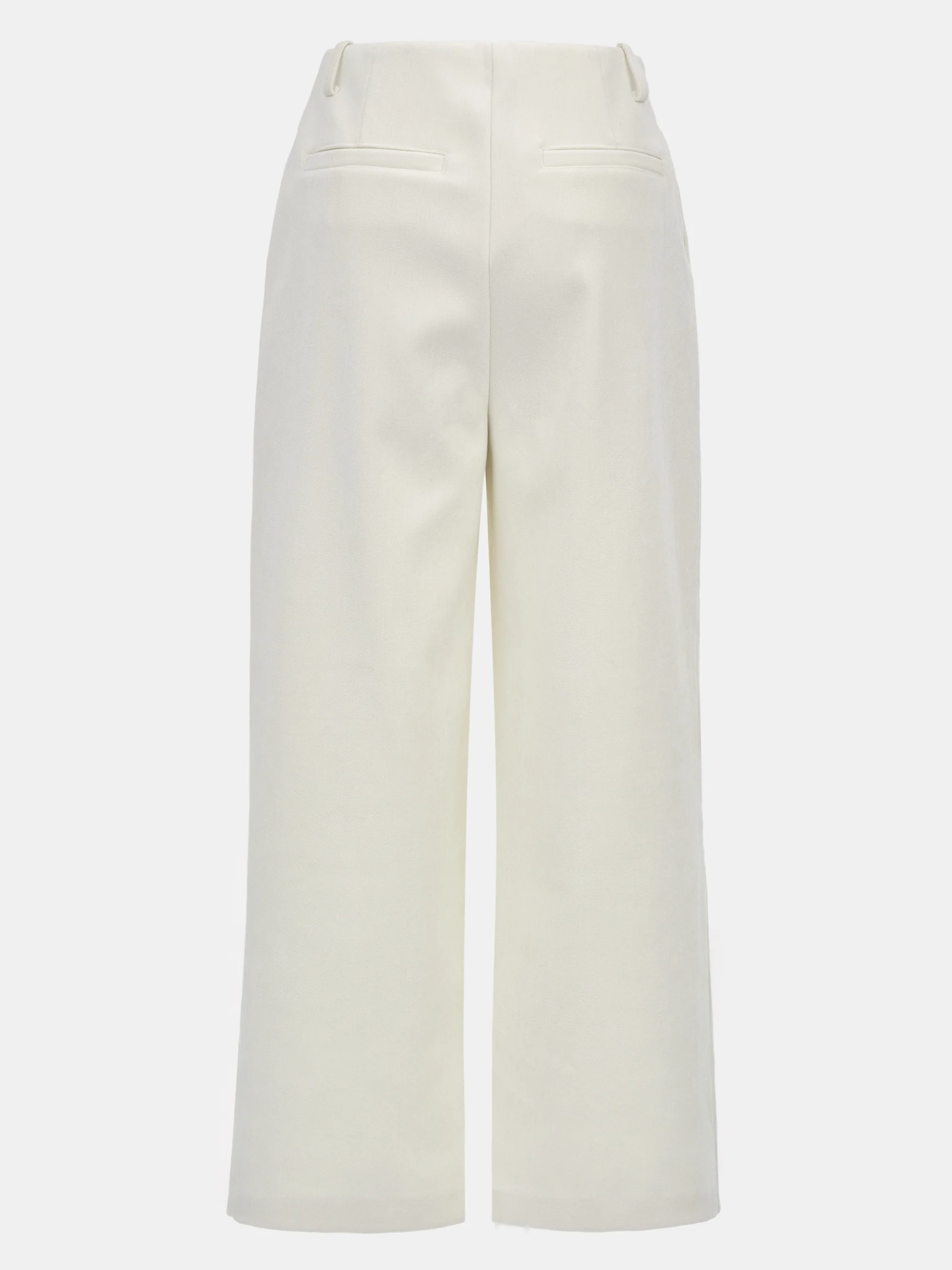 Elastic Waist Brushed Pants, Ivory - Image 6
