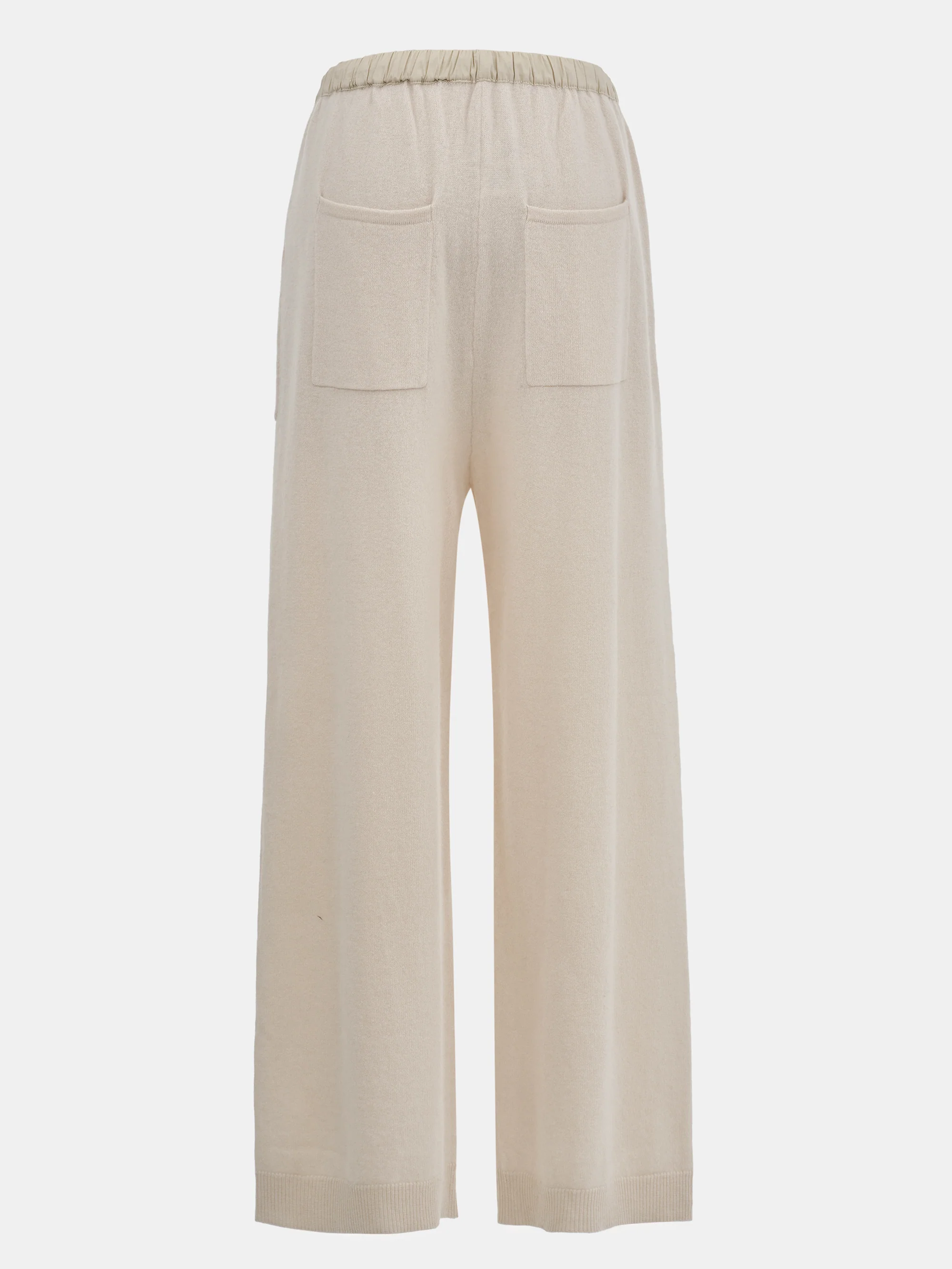 Elastic Waist Wool Pants, Ivory - Image 6