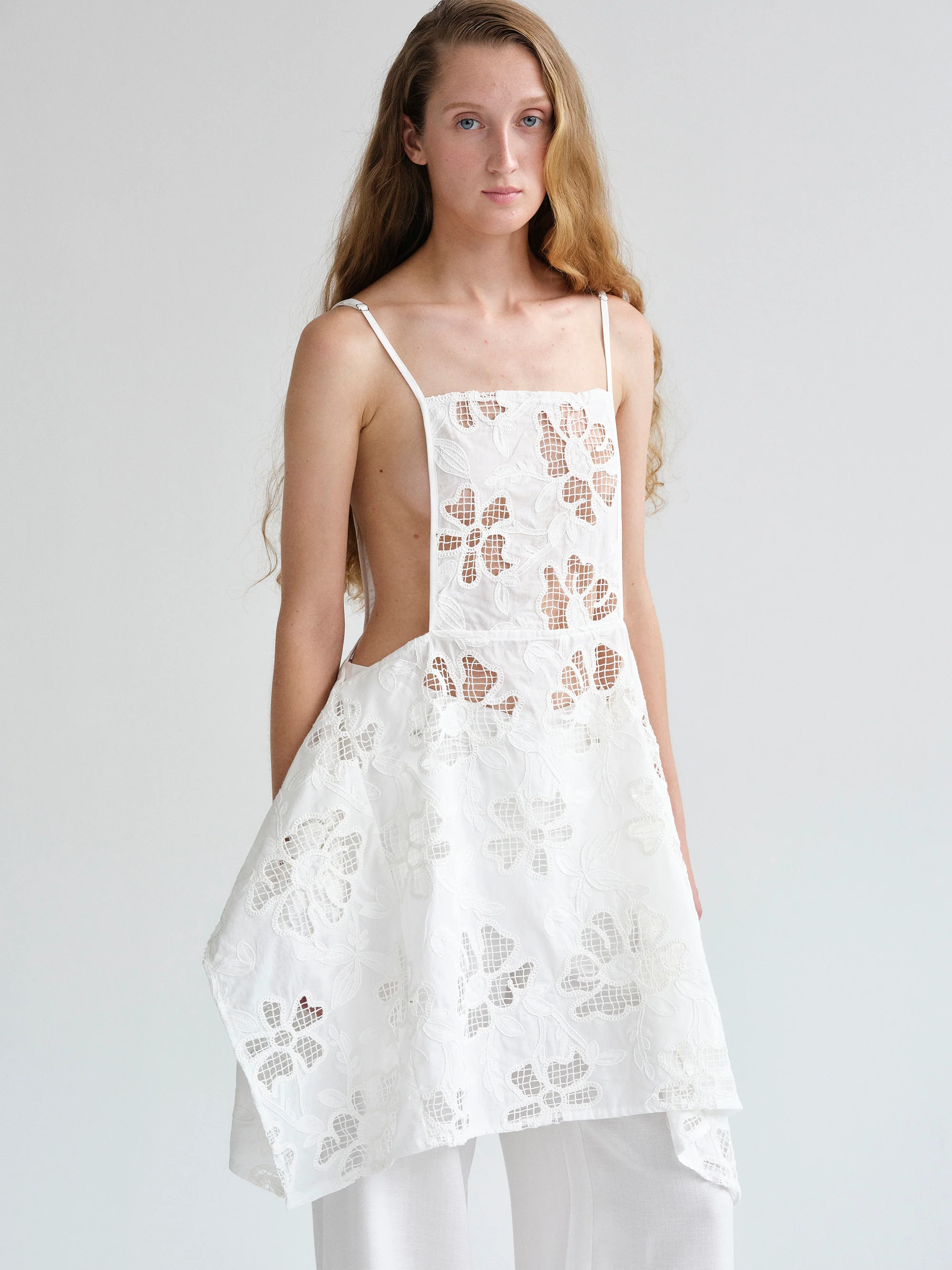 Embroidery Tunic Top, White - Image 5
