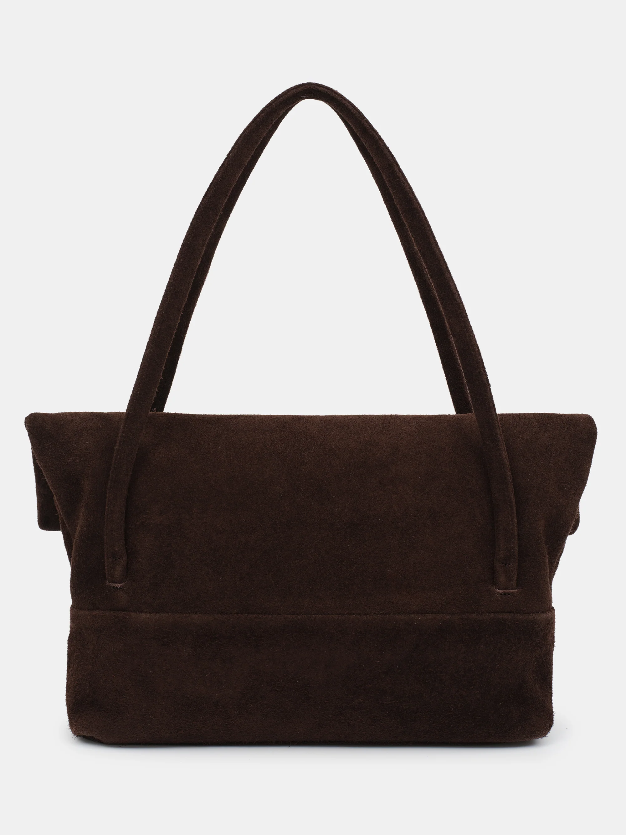 Envelope Suede Shoulder Bag, Choco - Image 5