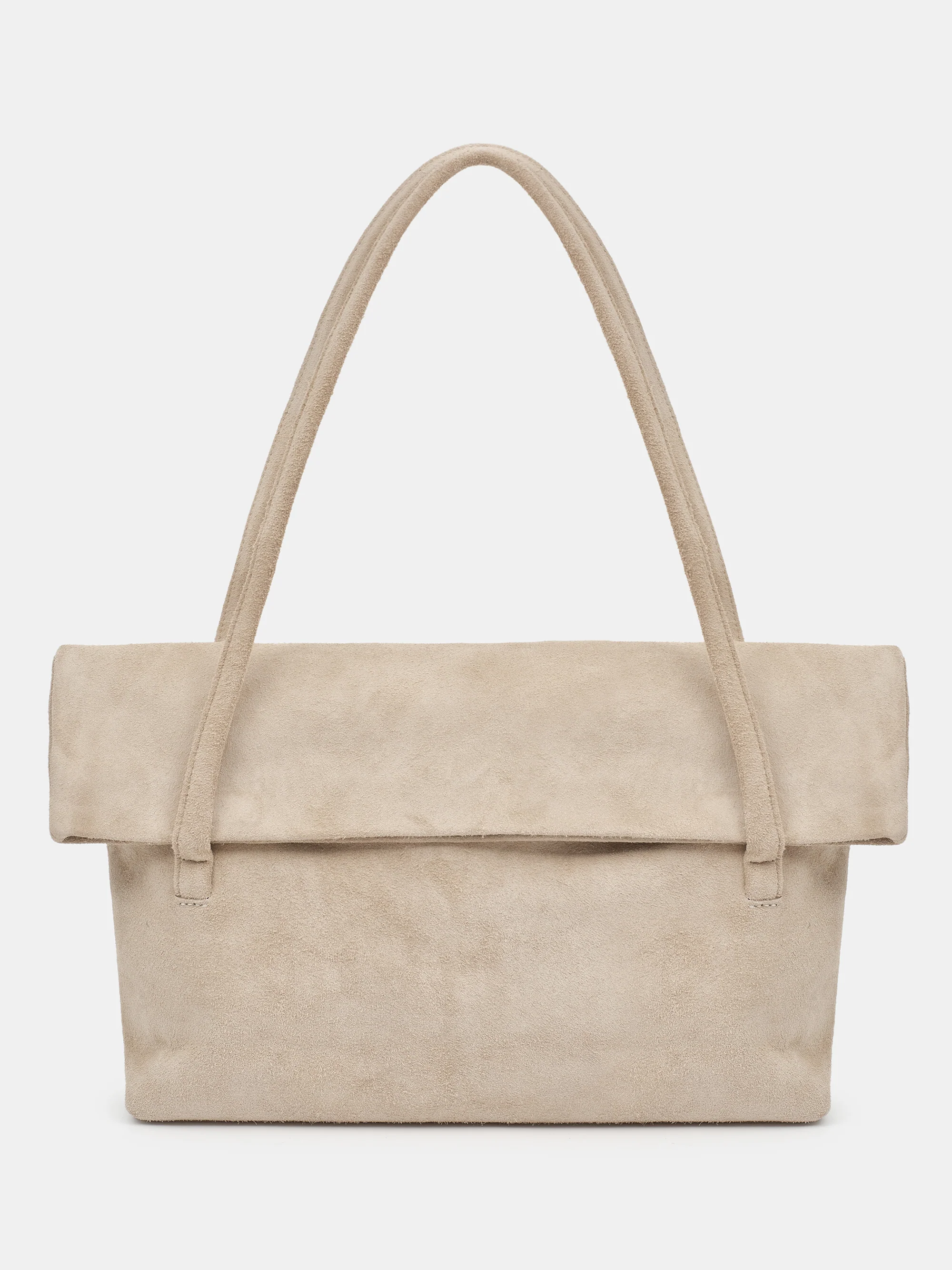 Envelope Suede Shoulder Bag, Nude - Image 2