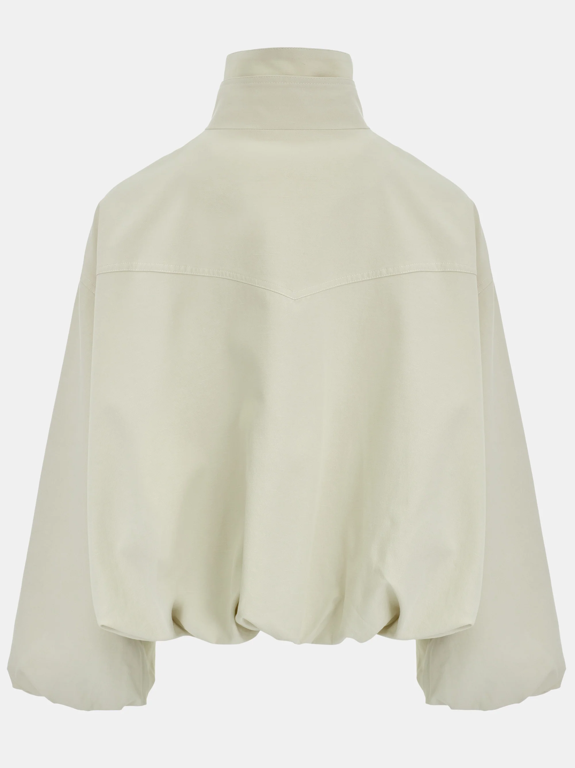 Ezra Double Collar Balloon Jacket, Beige - Image 6