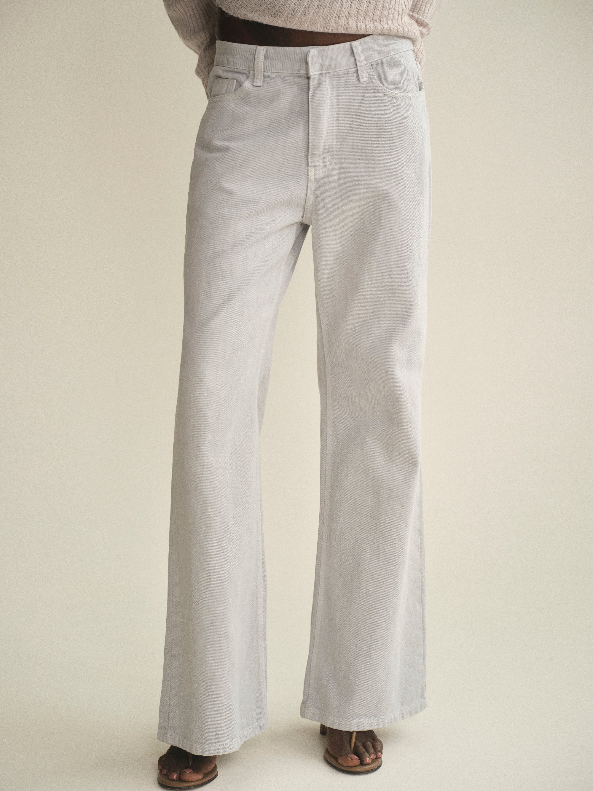 Faded Flared Jeans, Faded Grey - Image 2