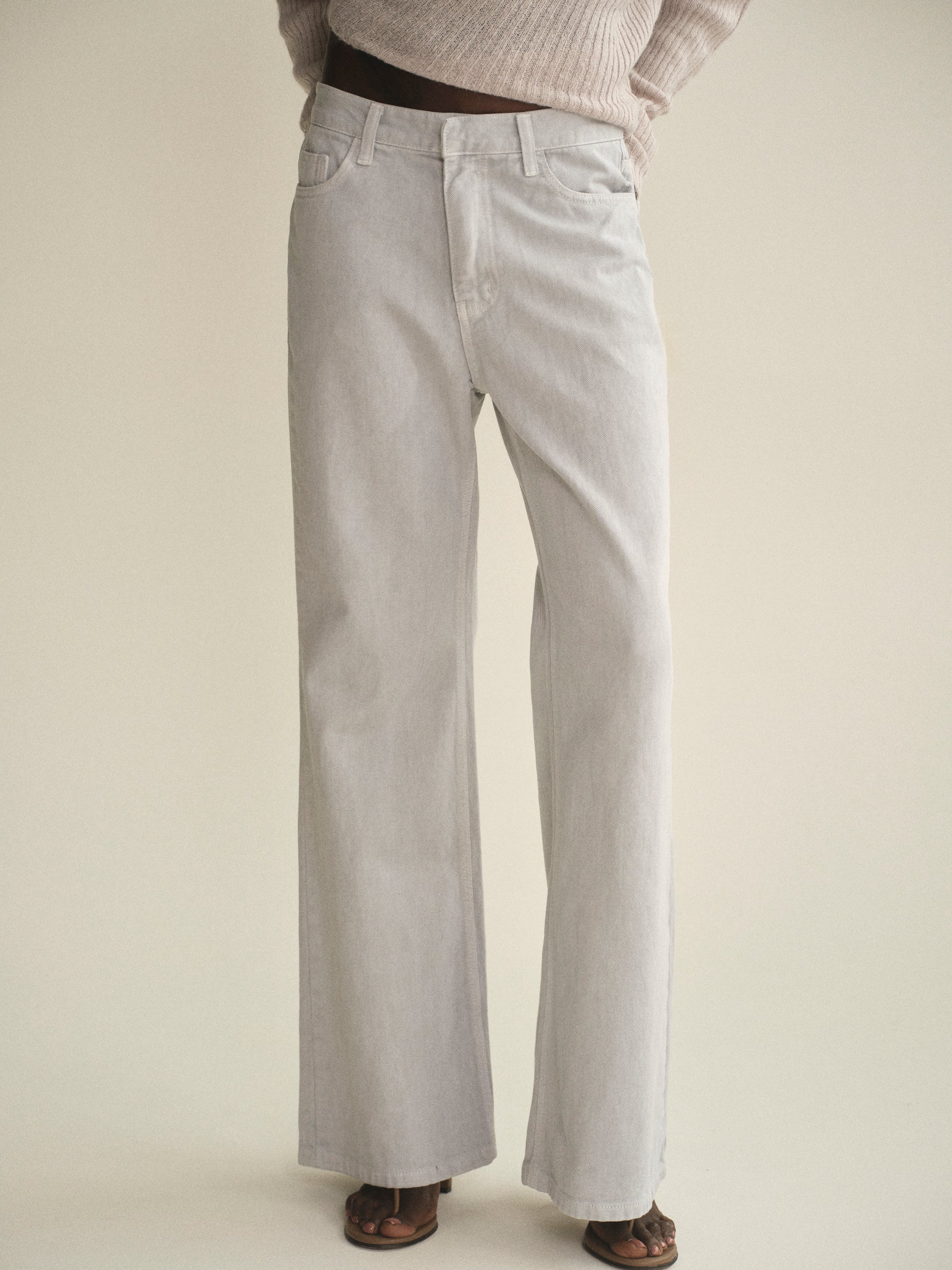 Faded Flared Jeans, Faded Grey - Image 3