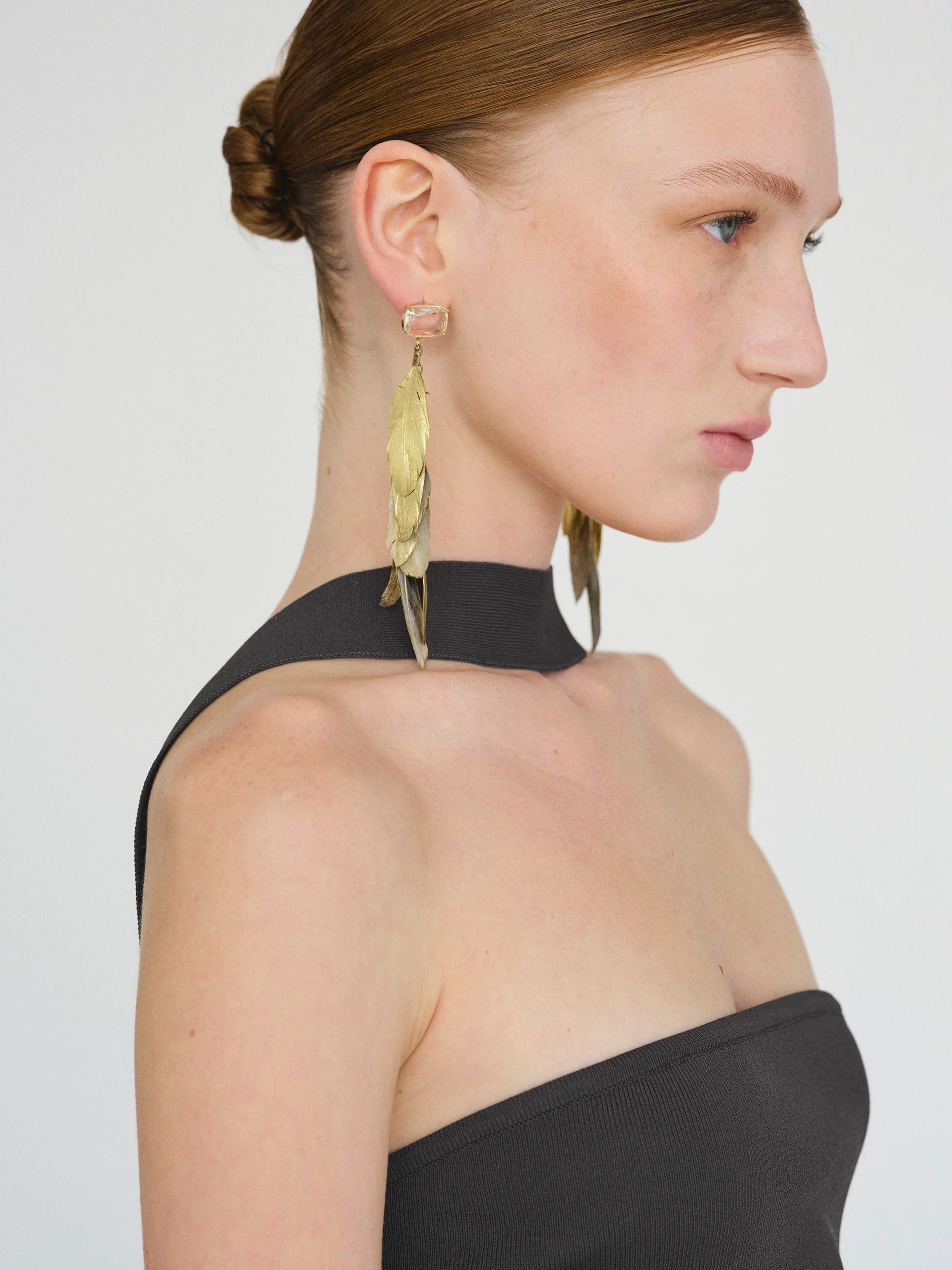 Faux-Collar Top, Bistre - Image 3